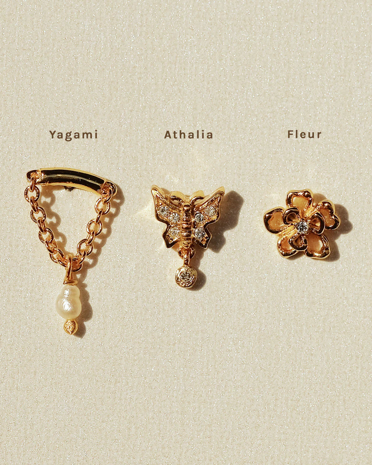 14K Solid Gold Athalia Butterfly Stud - Image 7