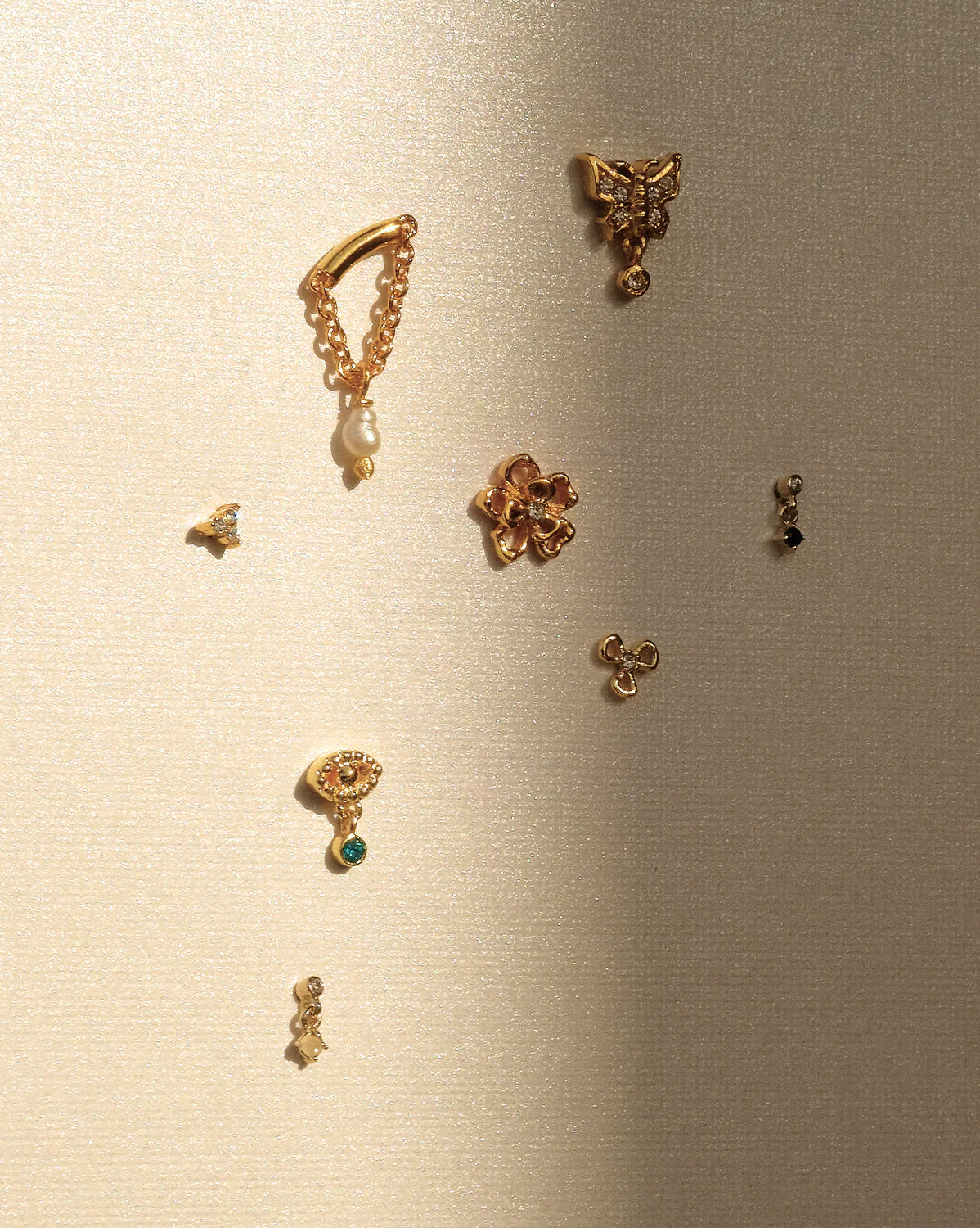 14K Solid Gold Athalia Butterfly Stud - Image 8