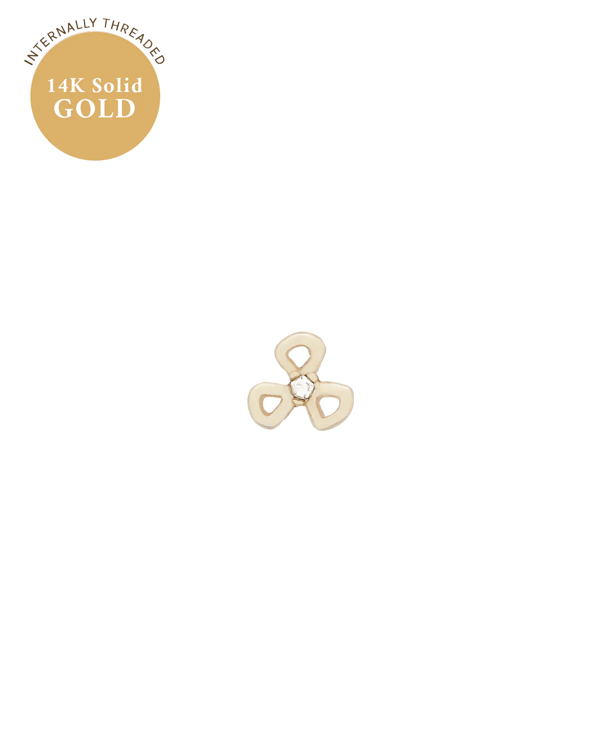 14K Solid Gold Chihiro Flower Stud - Image 10