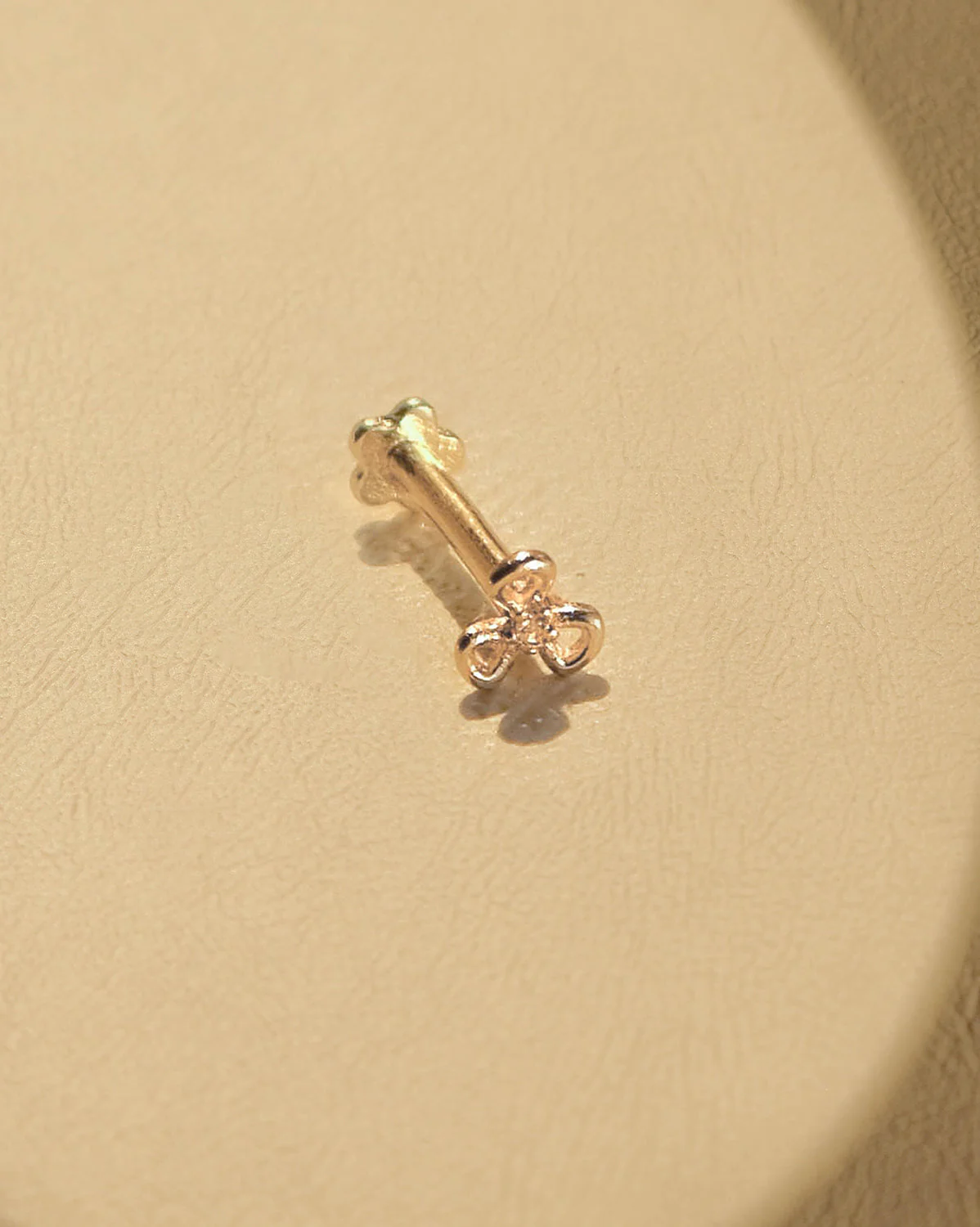 14K Solid Gold Chihiro Flower Stud - Image 3