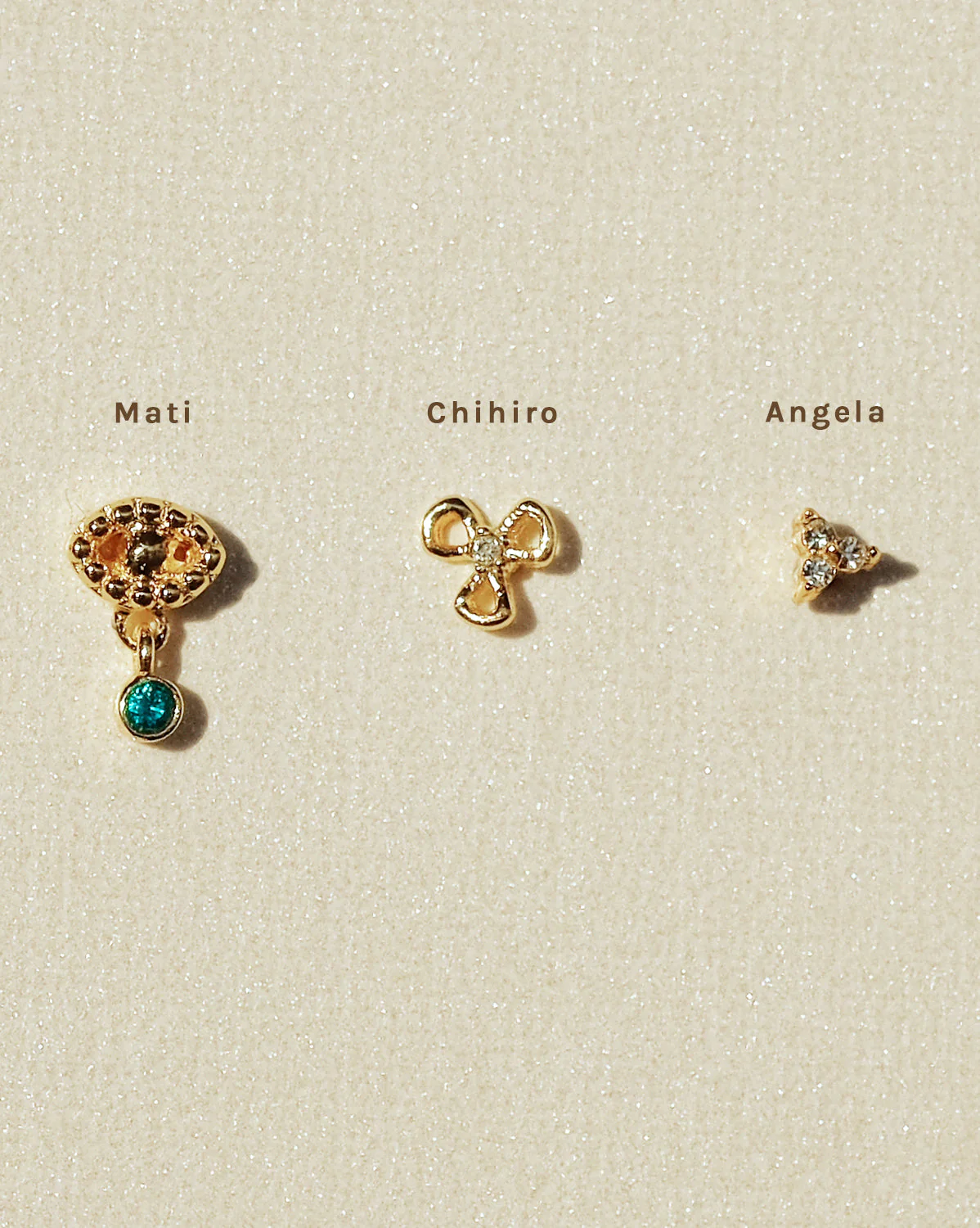 14K Solid Gold Chihiro Flower Stud - Image 9