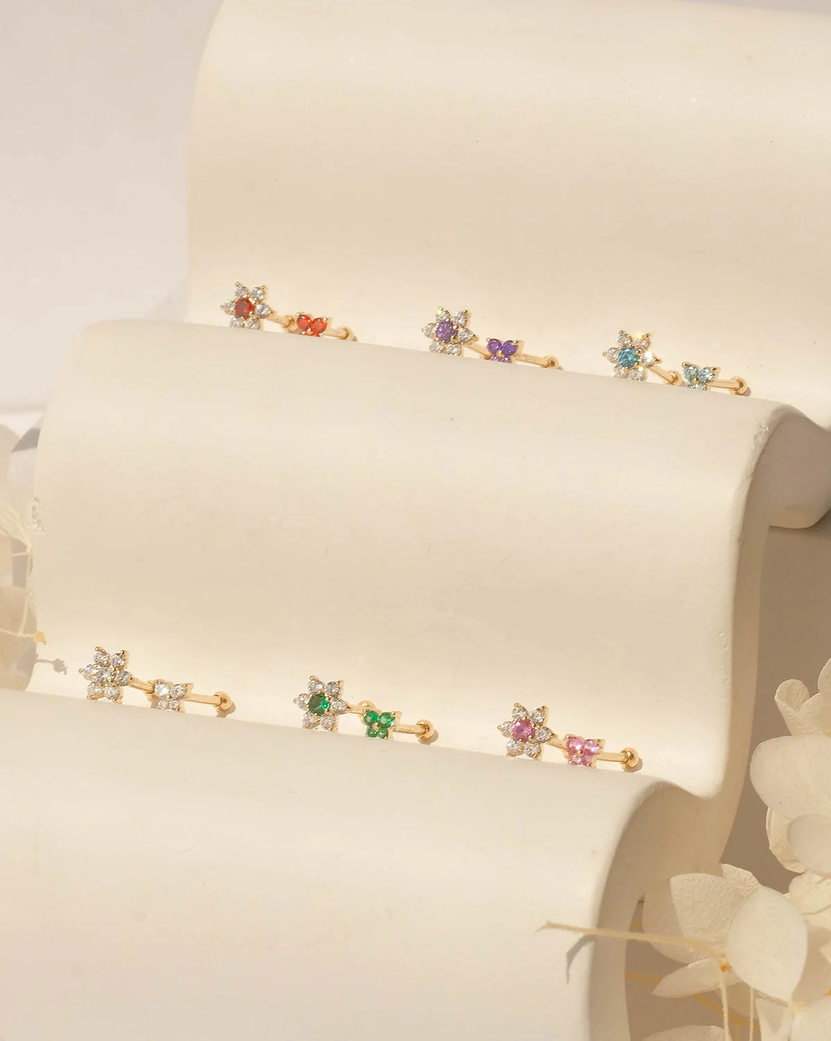 14K Solid Gold Cho Butterfly Single Stud - Image 8