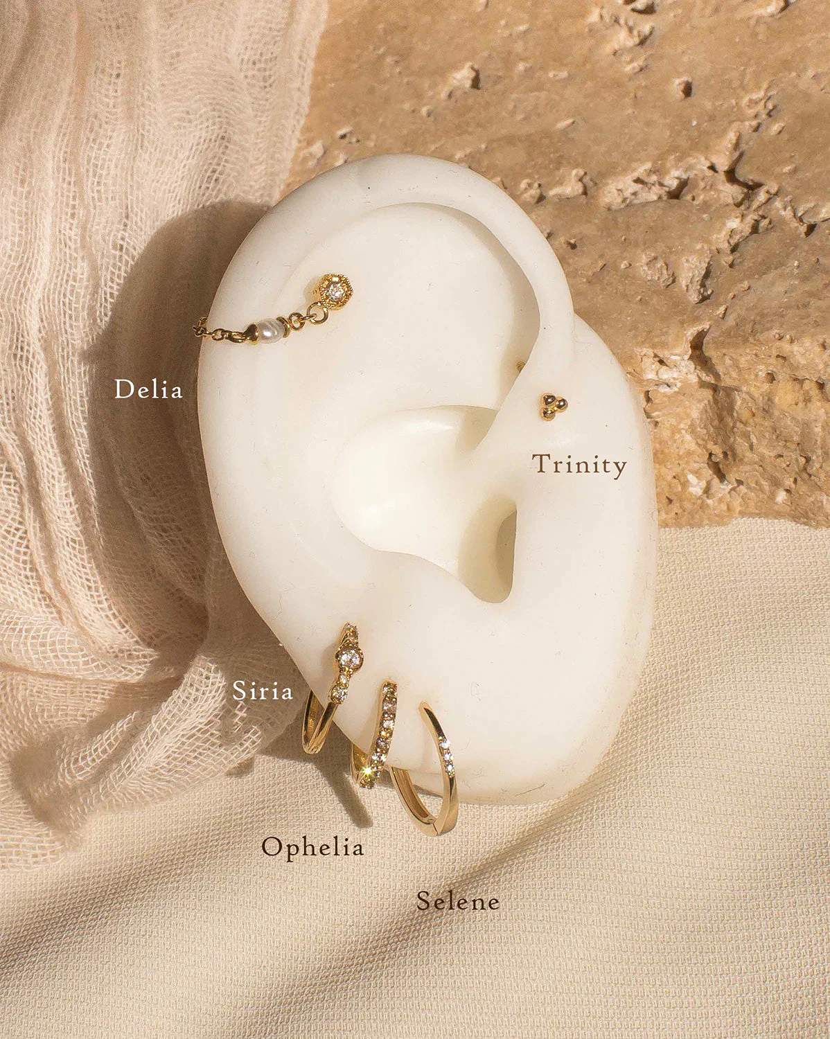 Solid Gold Delia Pearl Drop Stud - Image 7