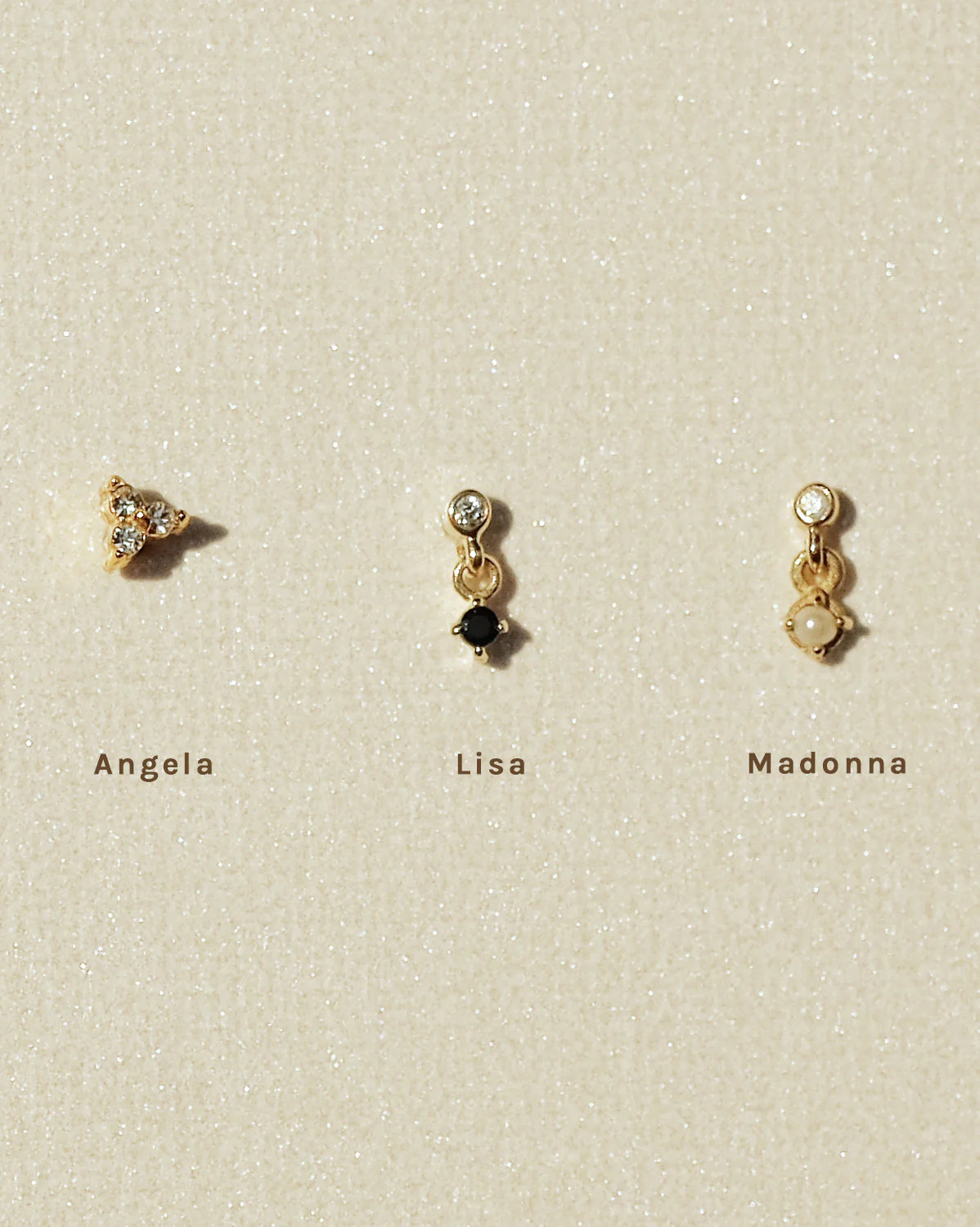 14K Solid Gold Lisa Tiny Onyx Stud - Image 7
