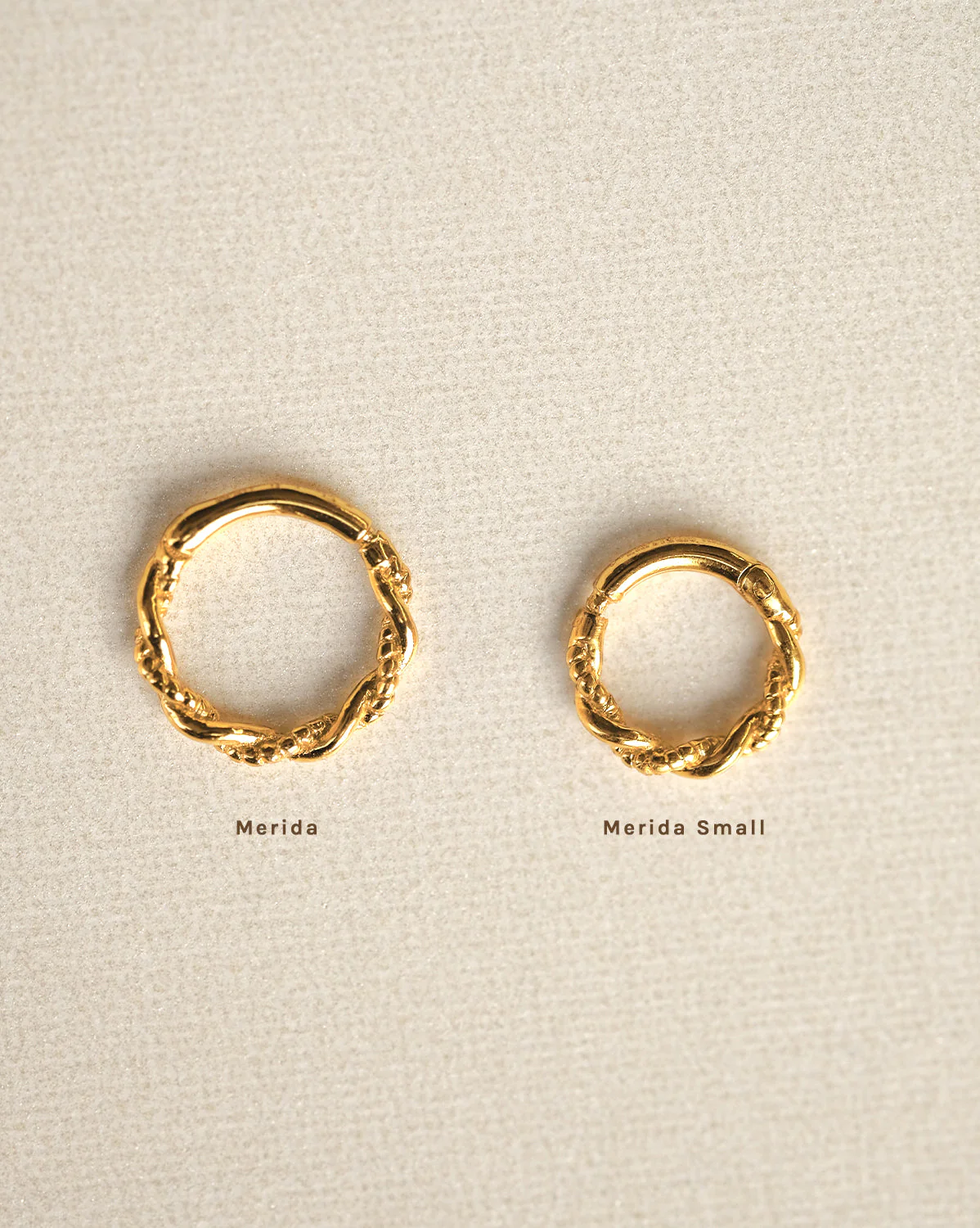 14K Solid Gold Merida Curled Hoop - Image 3