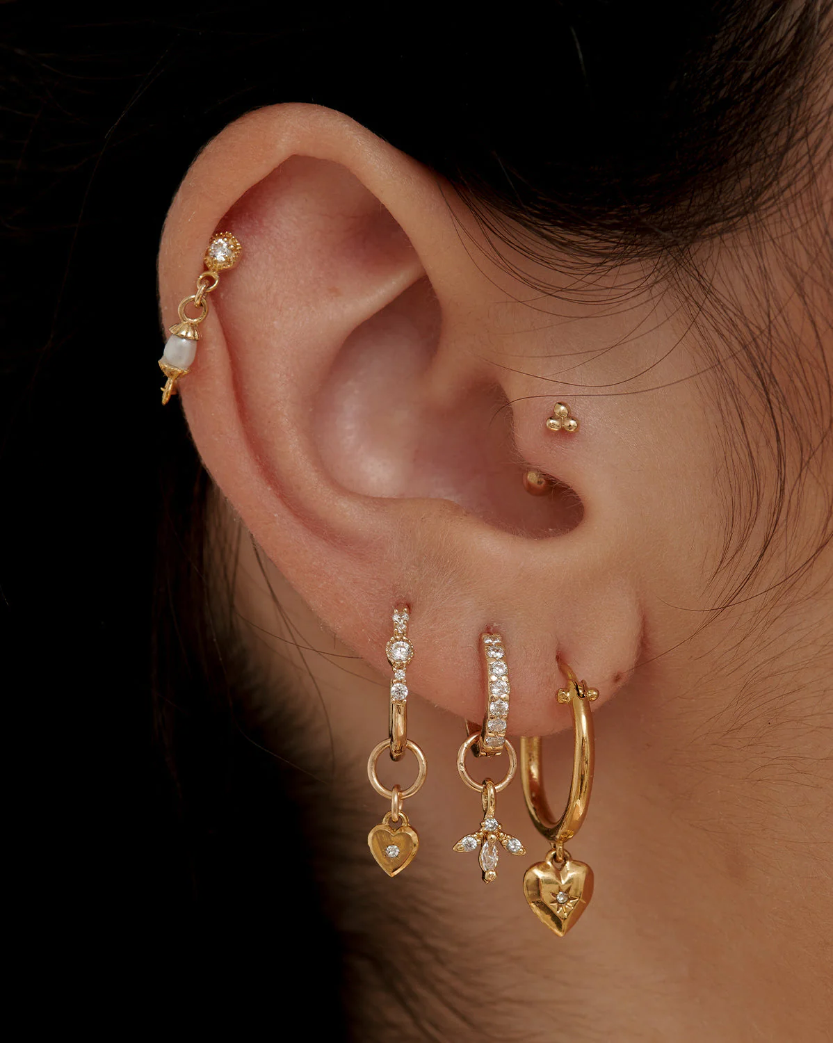 14K Solid Gold Siria Single Hoop - Image 7