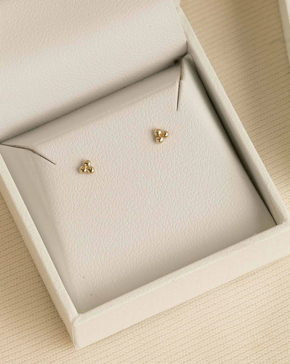 14K Solid Gold Trinity Single Stud - Image 7