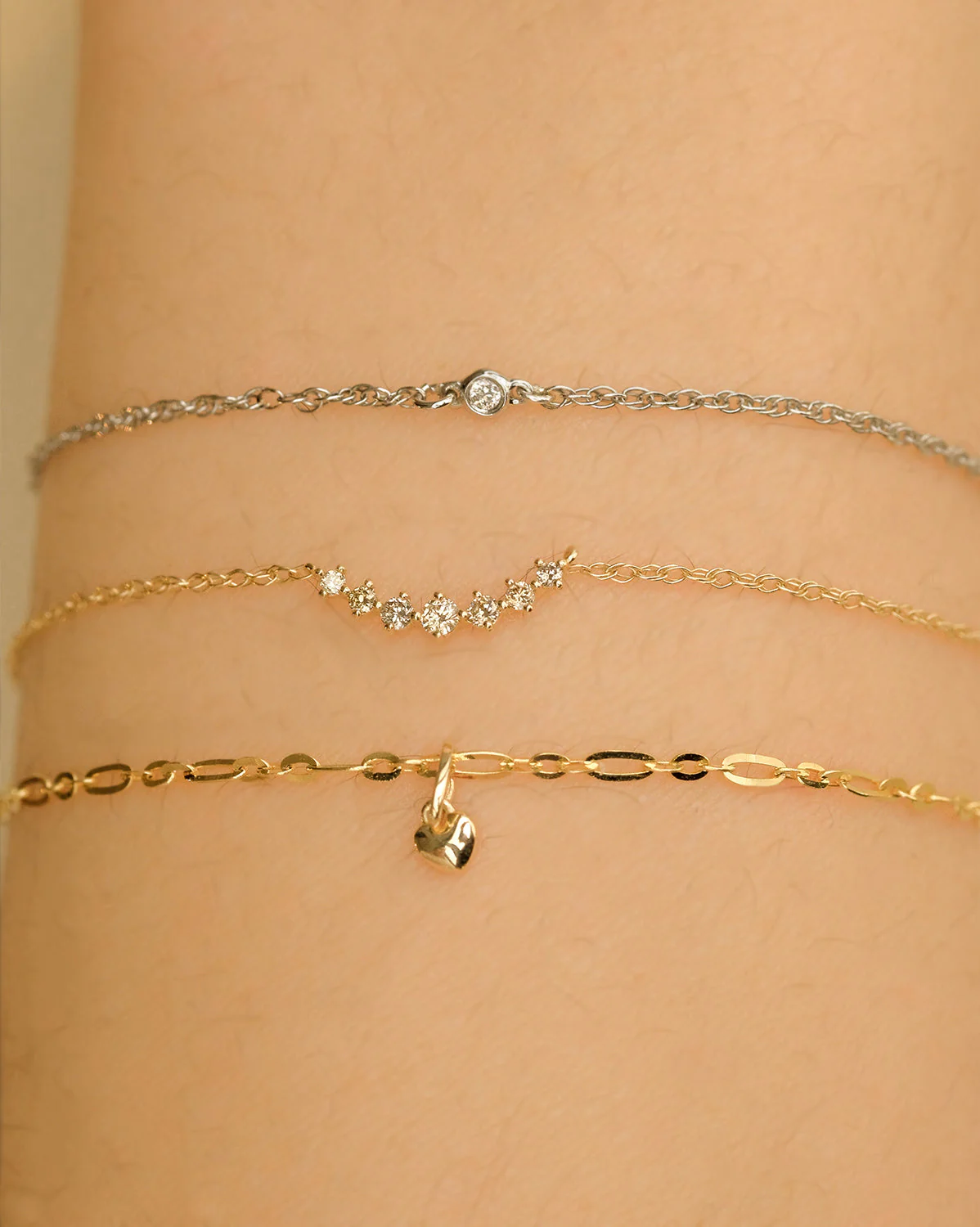 14K White Solid Gold Hong Rope Bracelet - Image 6