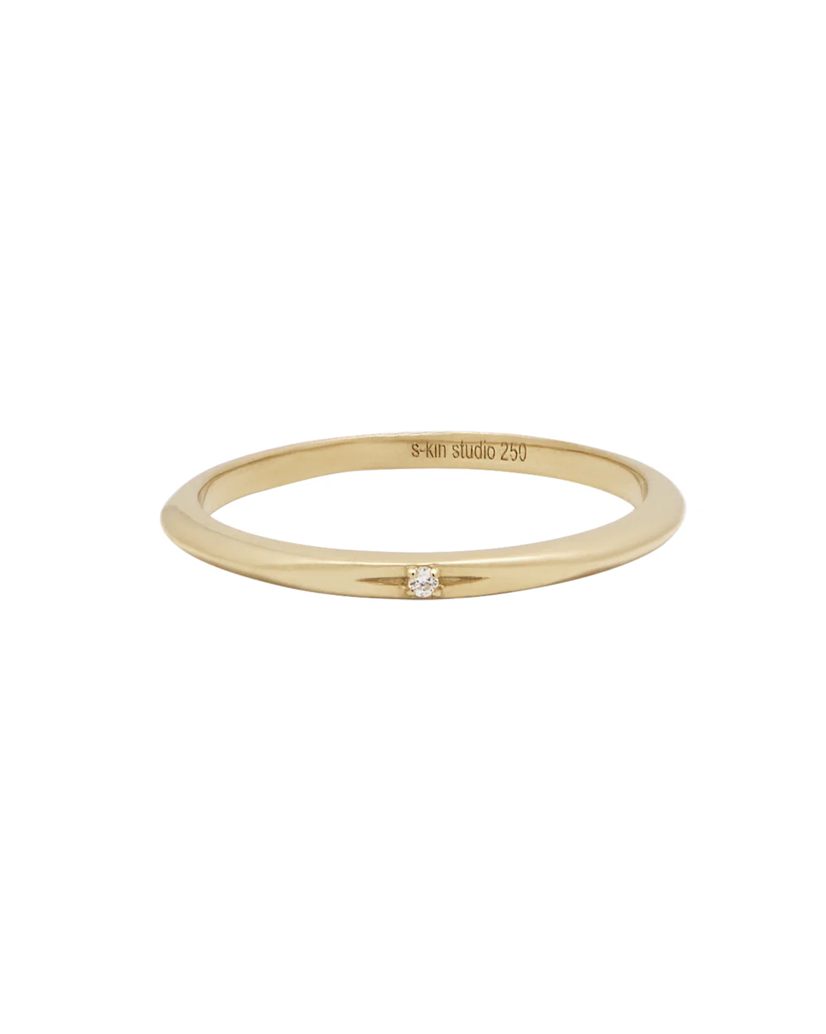 6K Solid Gold Flat Mini Signet Ring