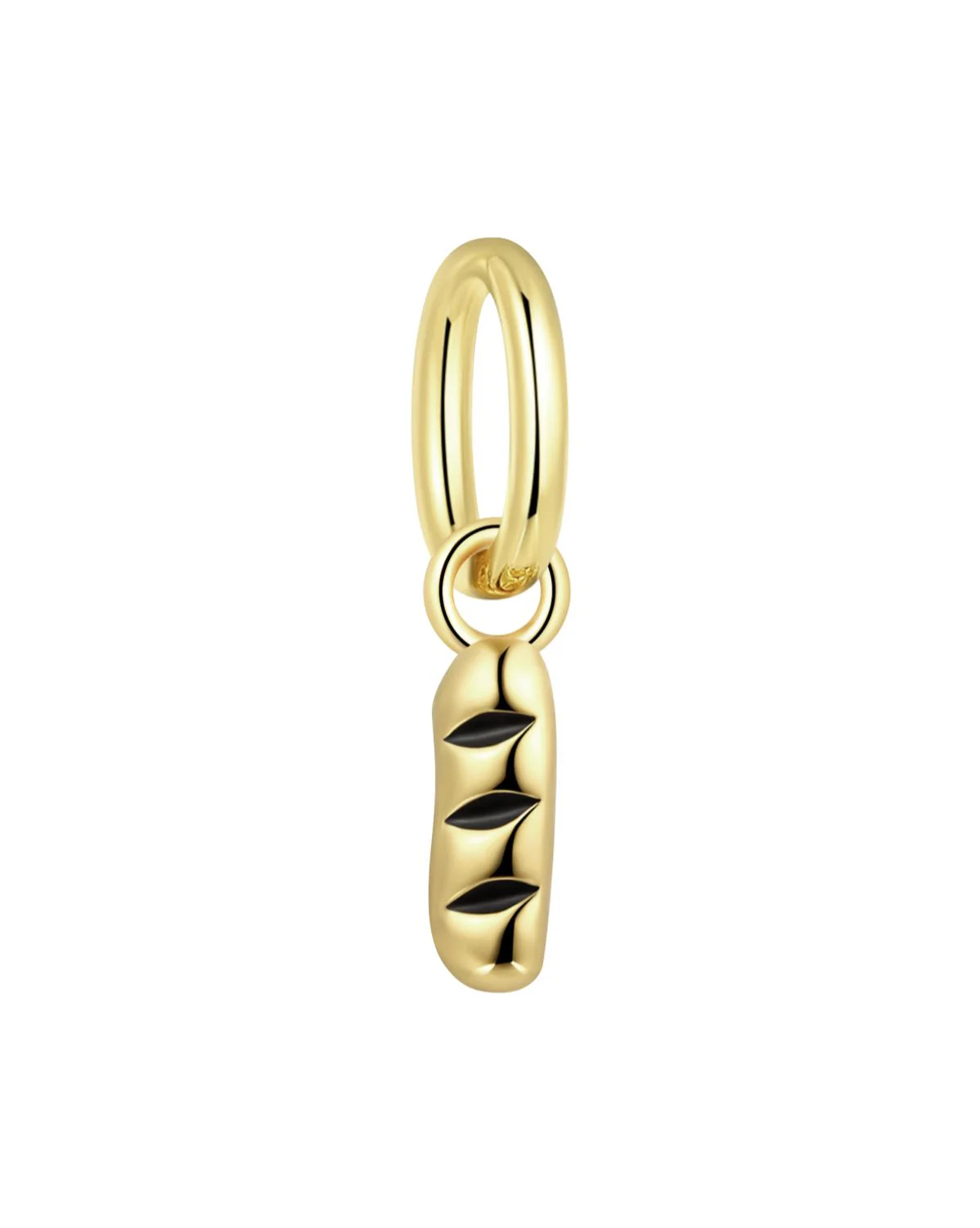 Solid Gold Baguette Charm