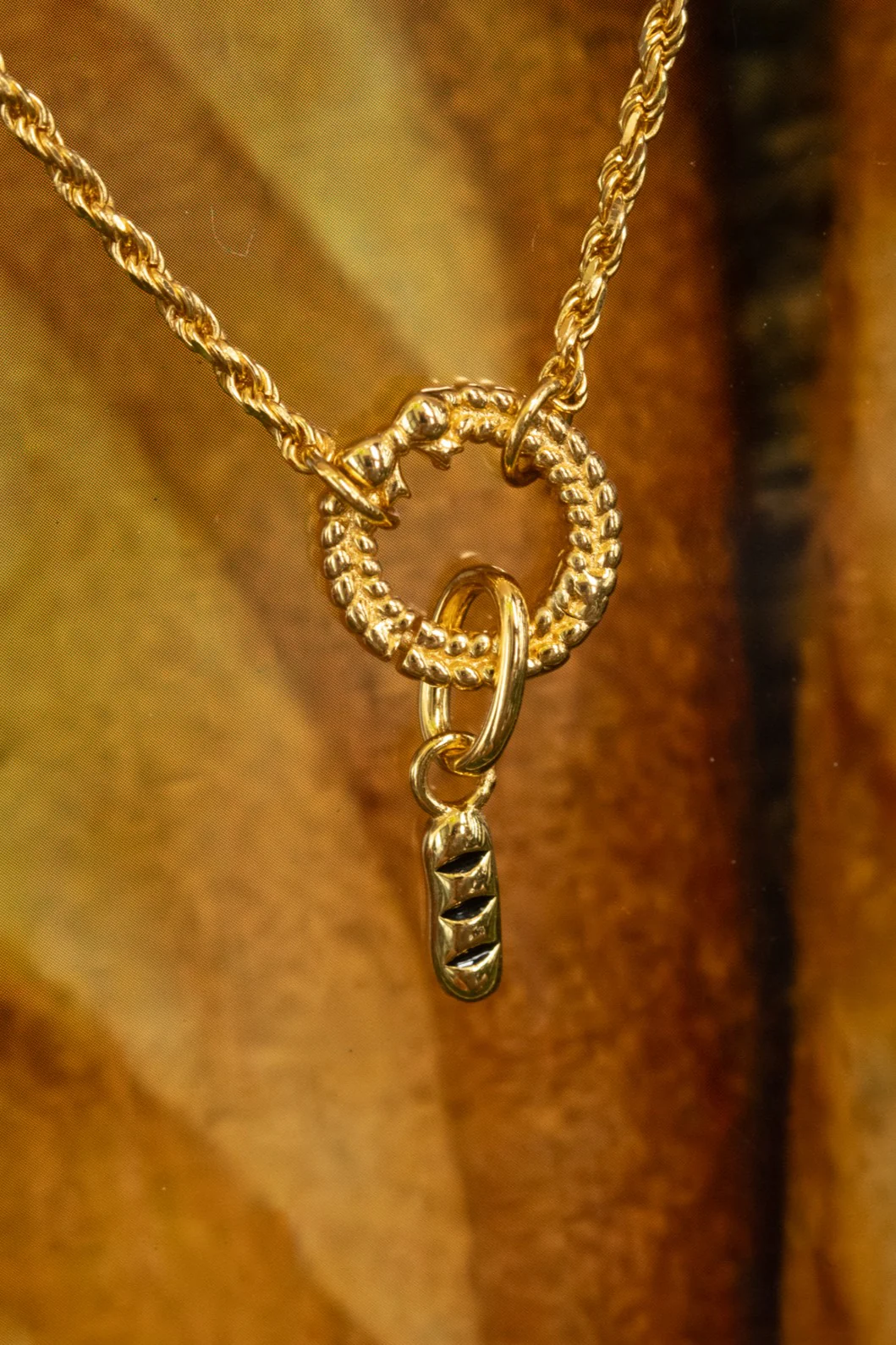 Solid Gold Baguette Charm - Image 2