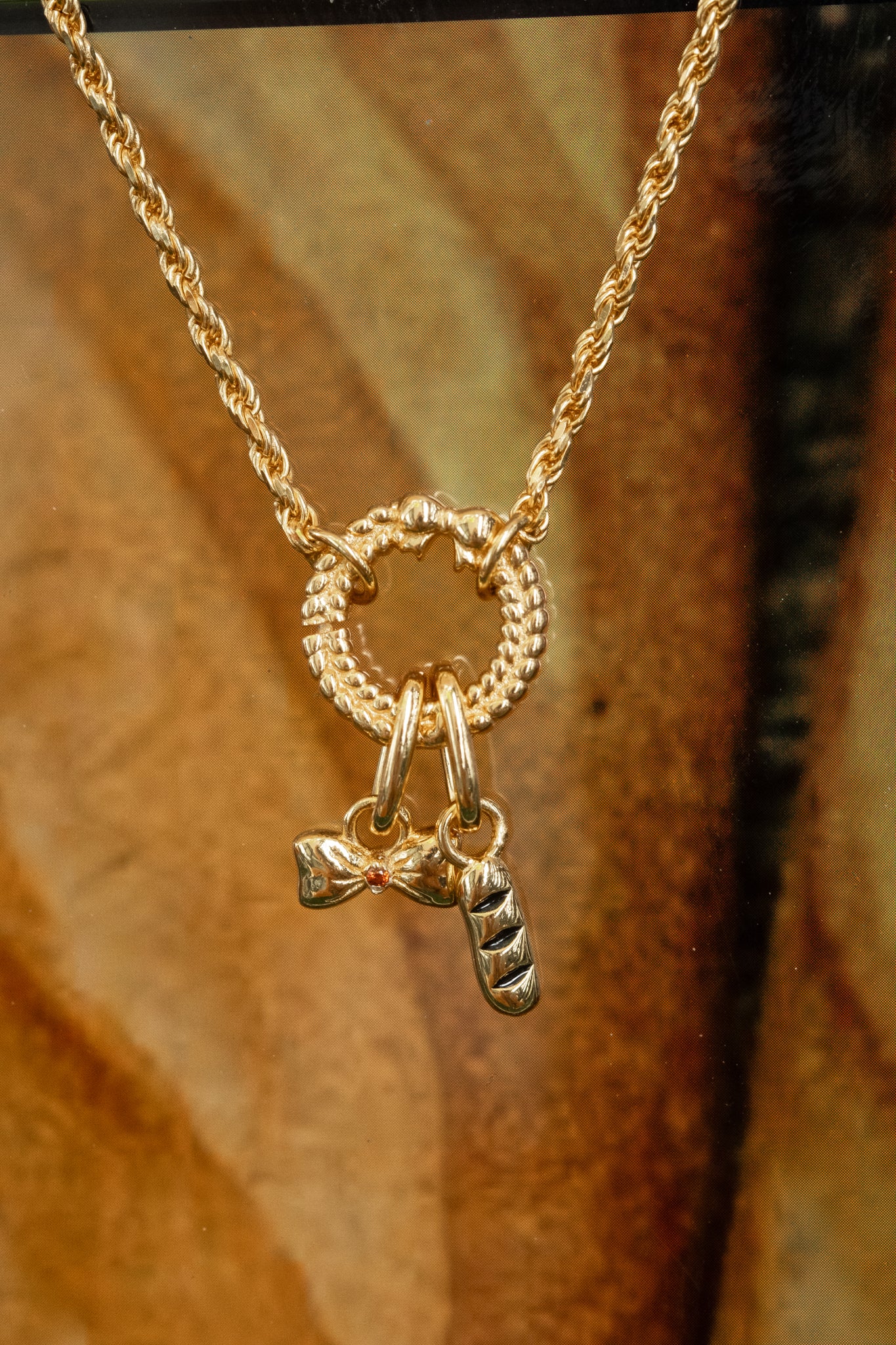 Solid Gold Baguette Charm - Image 5