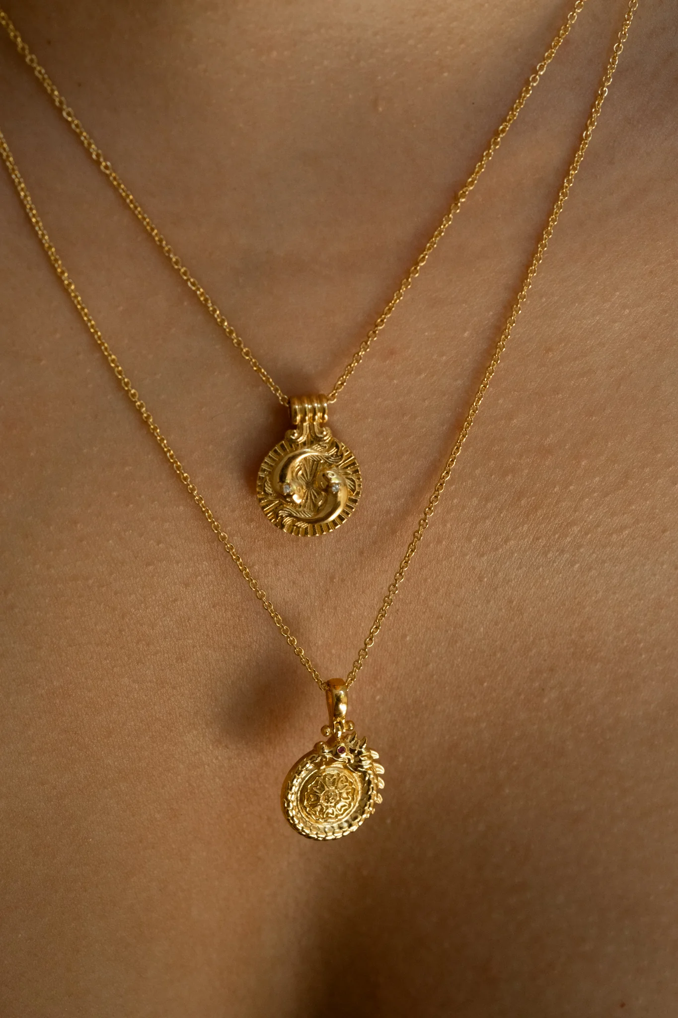 Solid Gold Dragon Of The West Necklace (Ready to ship) - Image 4