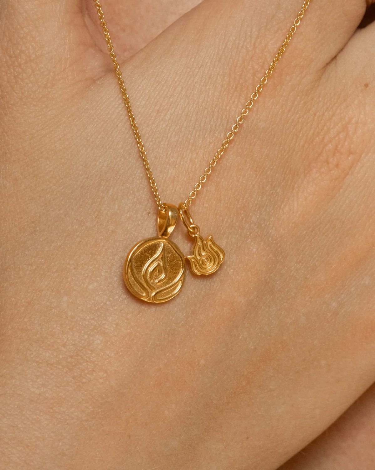 Solid Gold Firebender Charm - Image 3