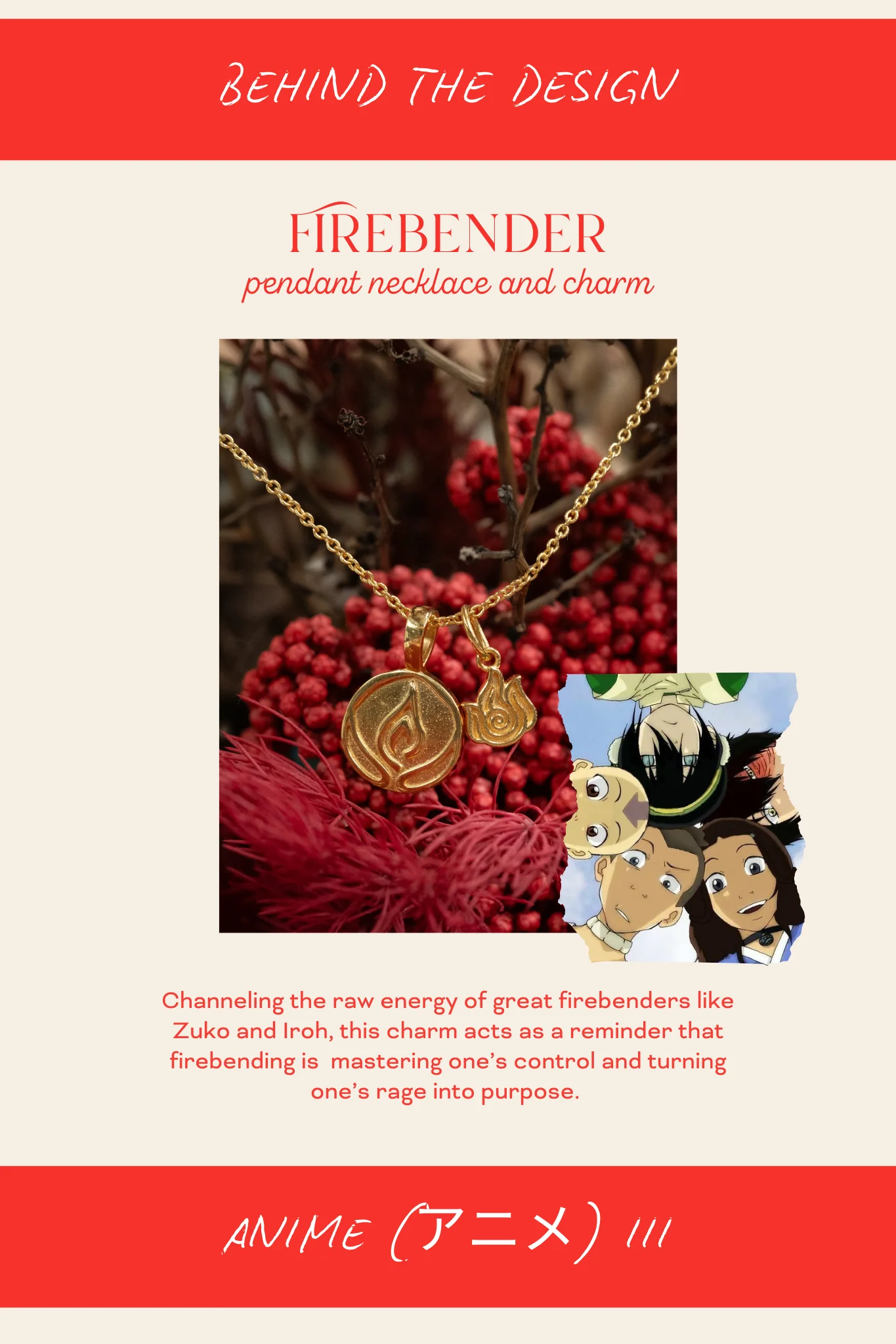 Solid Gold Firebender Charm - Image 6