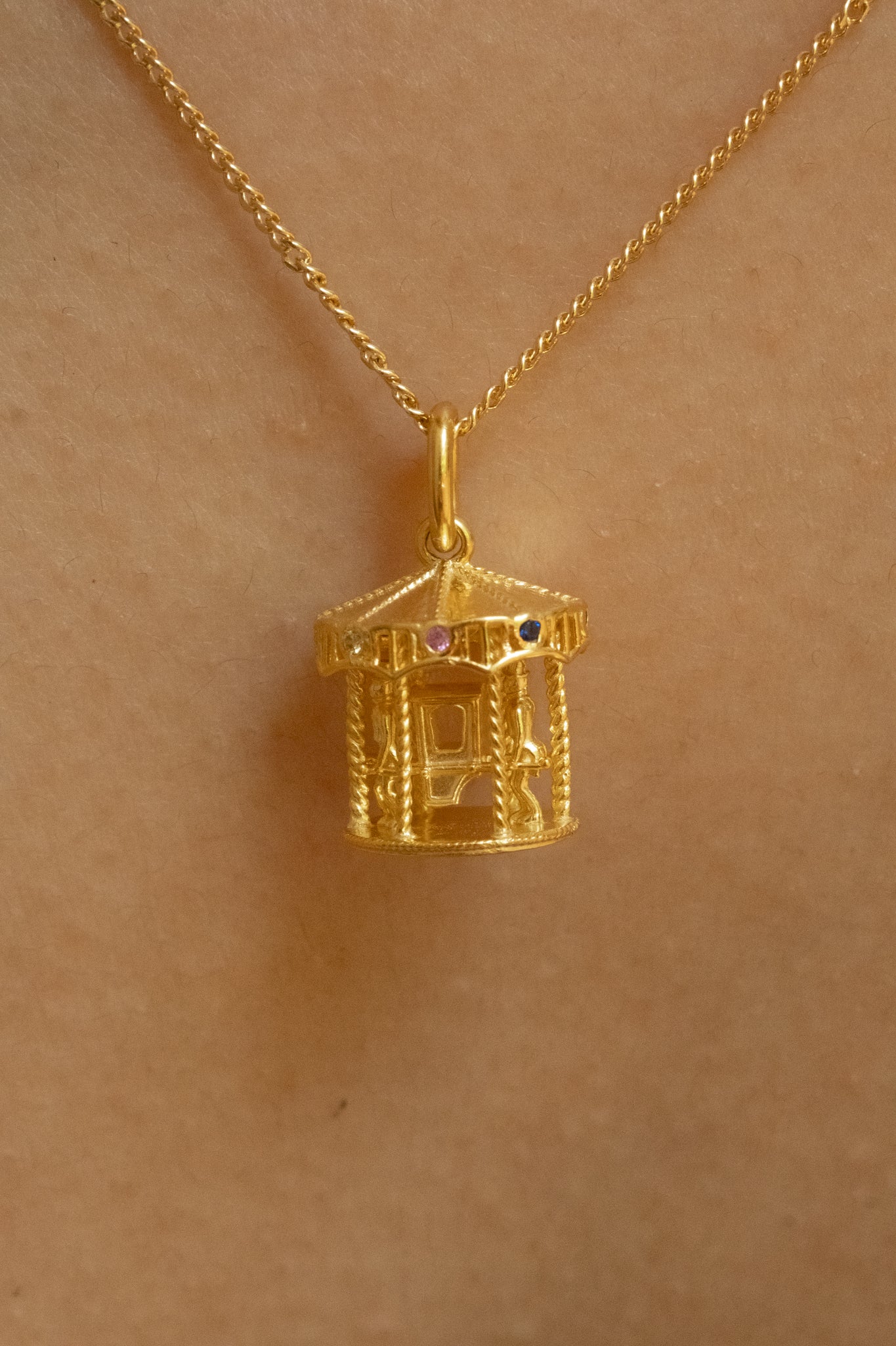 Solid Gold Merry Go Round Pendant (Ready to ship) - Image 3