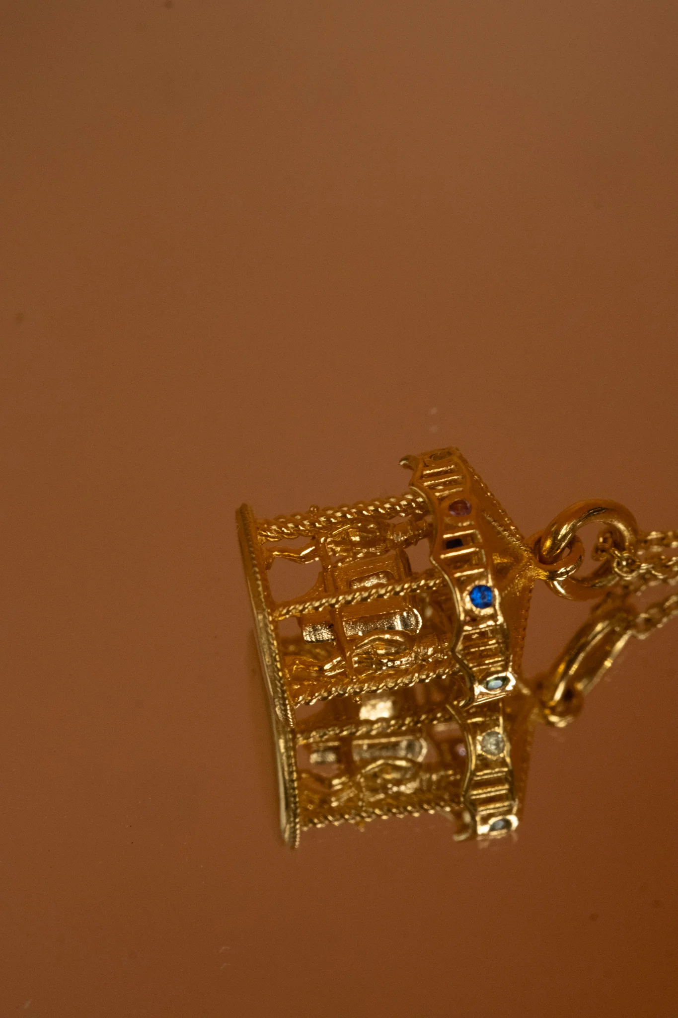 Solid Gold Merry Go Round Pendant (Ready to ship) - Image 7