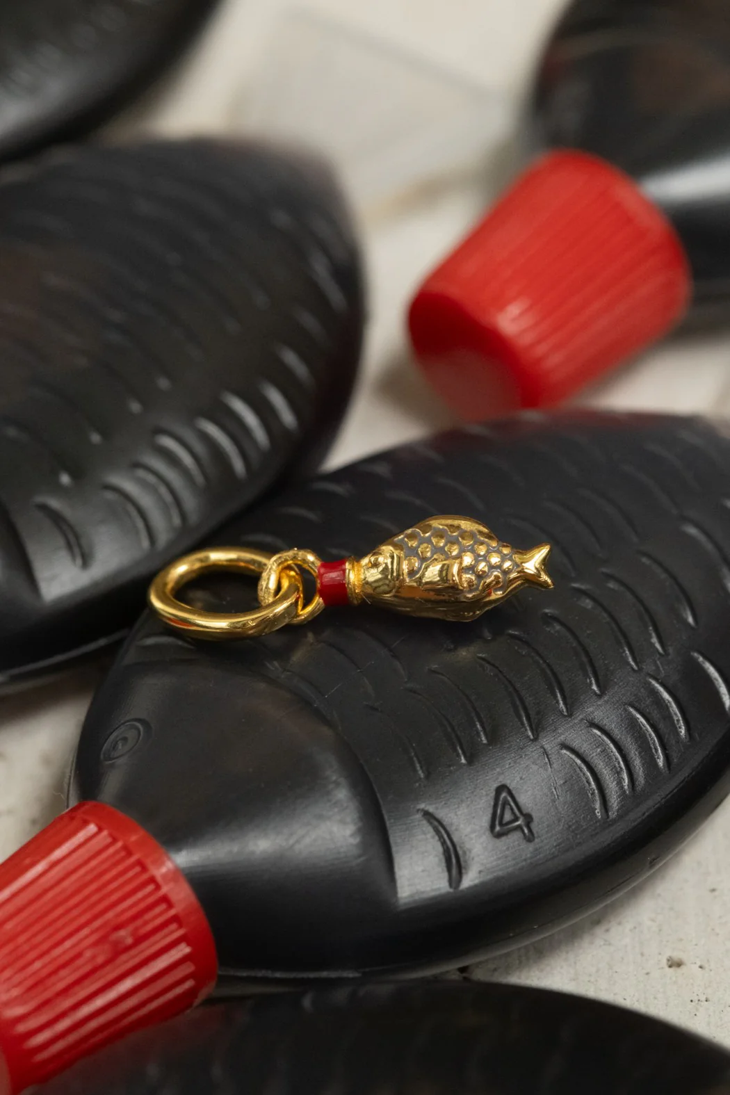 Solid Gold Soy Sauce Fish Charm - Image 2