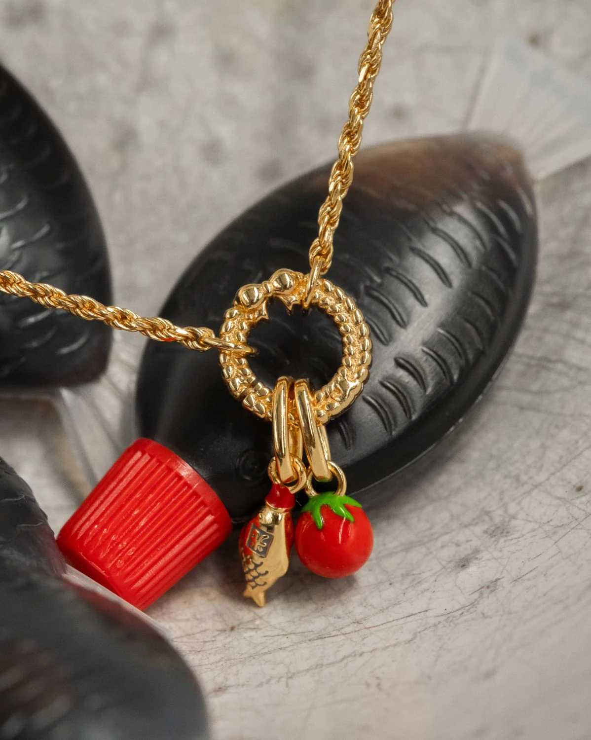 Solid Gold Tomato Charm - Image 6