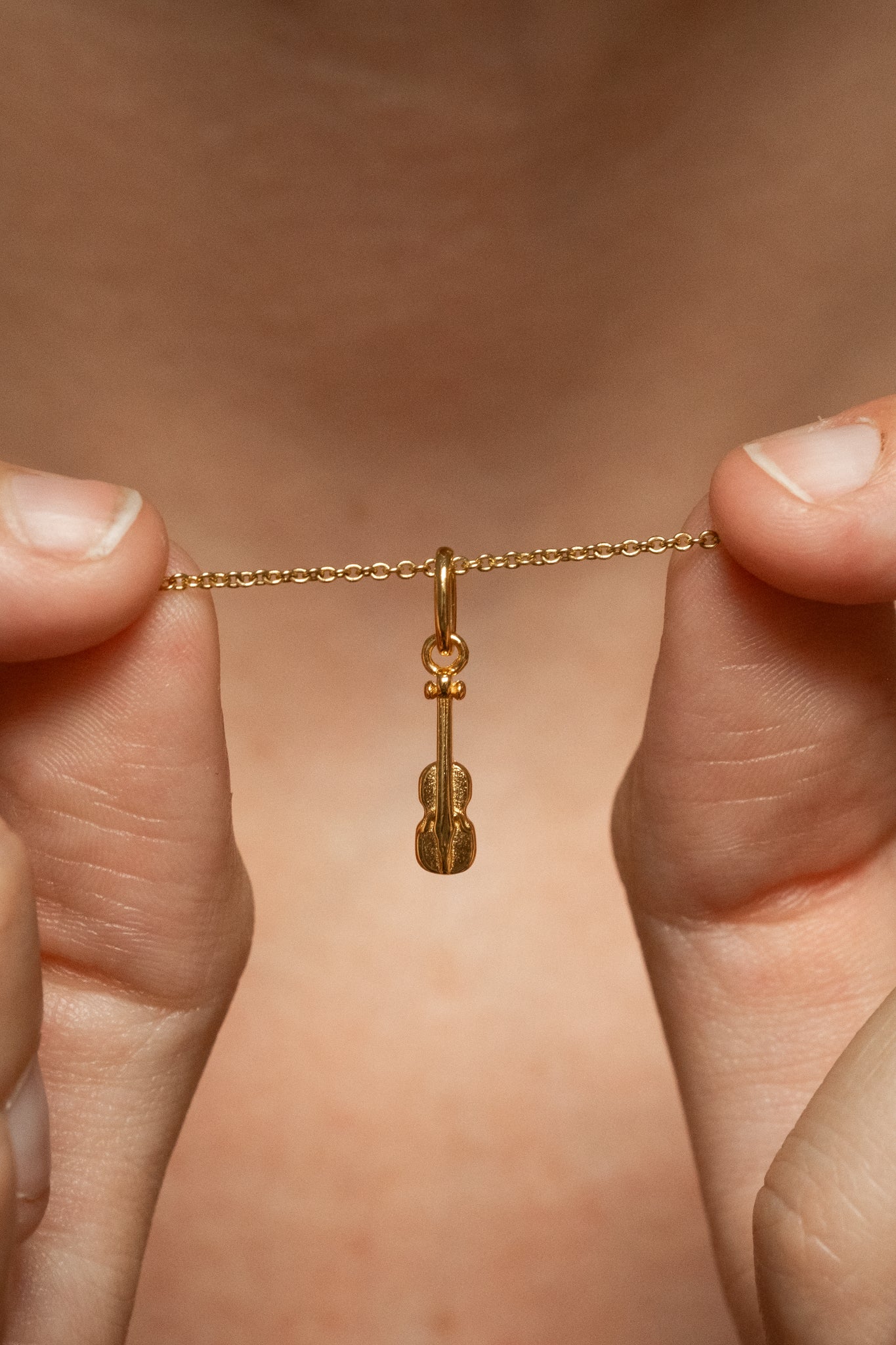Solid Gold Violin Charm - Image 3
