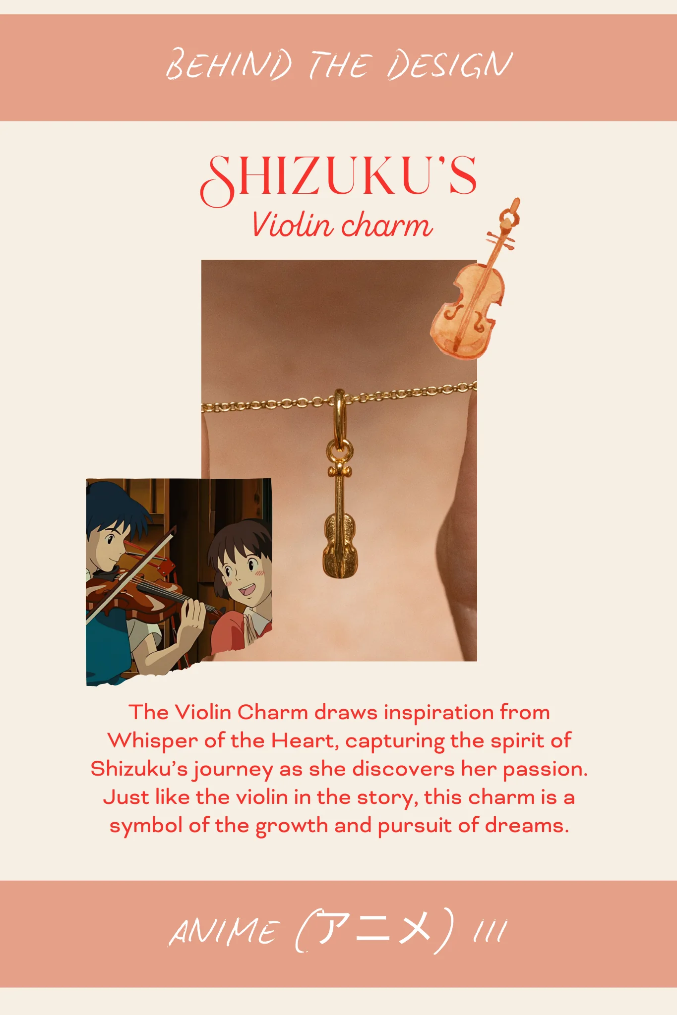 Solid Gold Violin Charm - Image 7