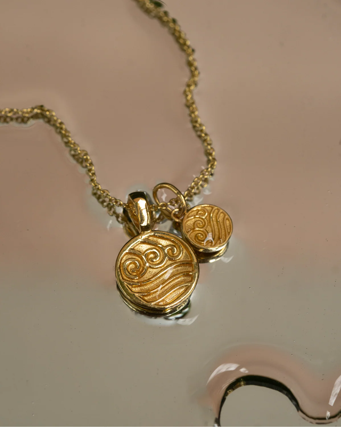 Solid Gold Waterbender Charm - Image 2