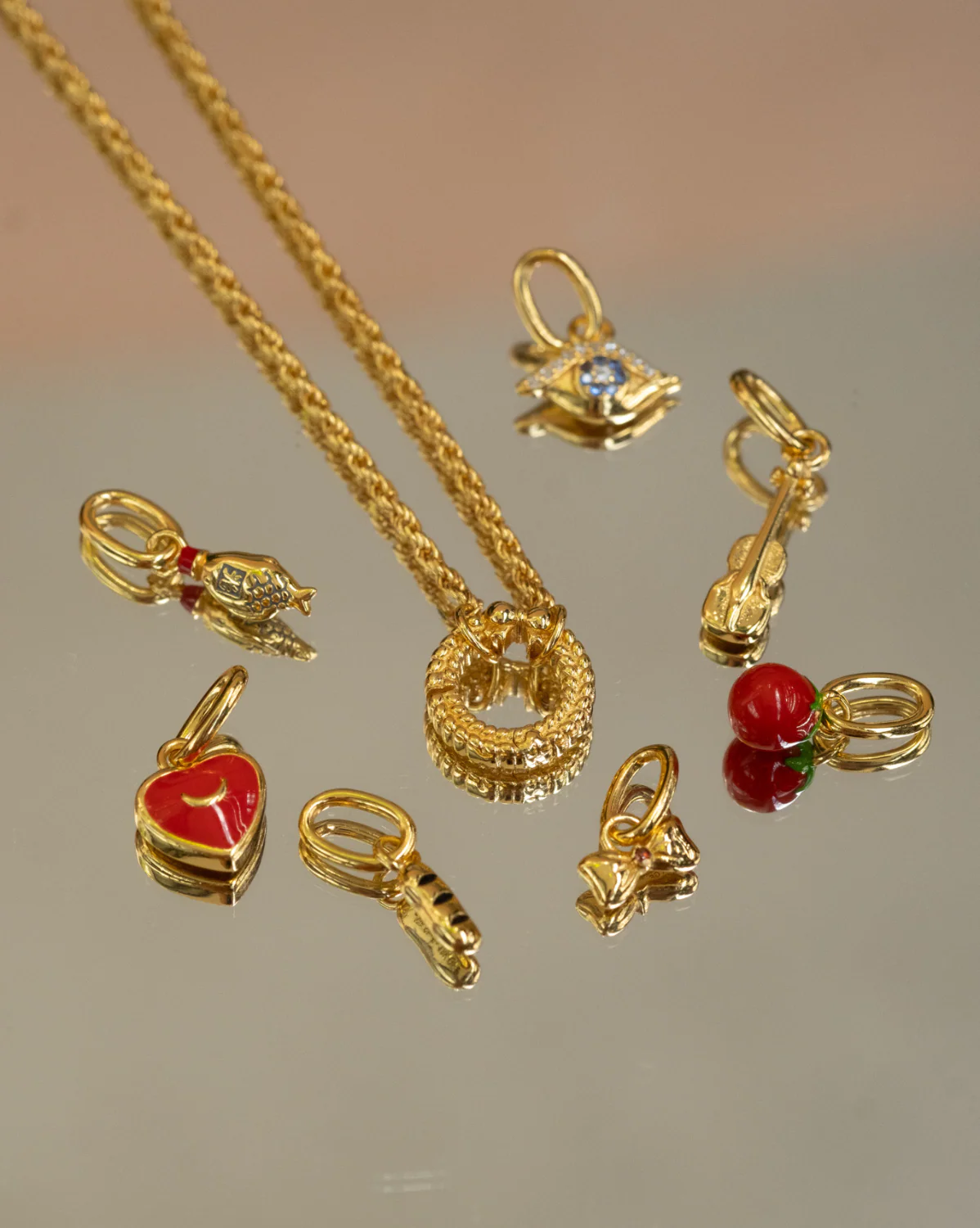 Solid Gold Gojo Evil Eye Charm - Image 3