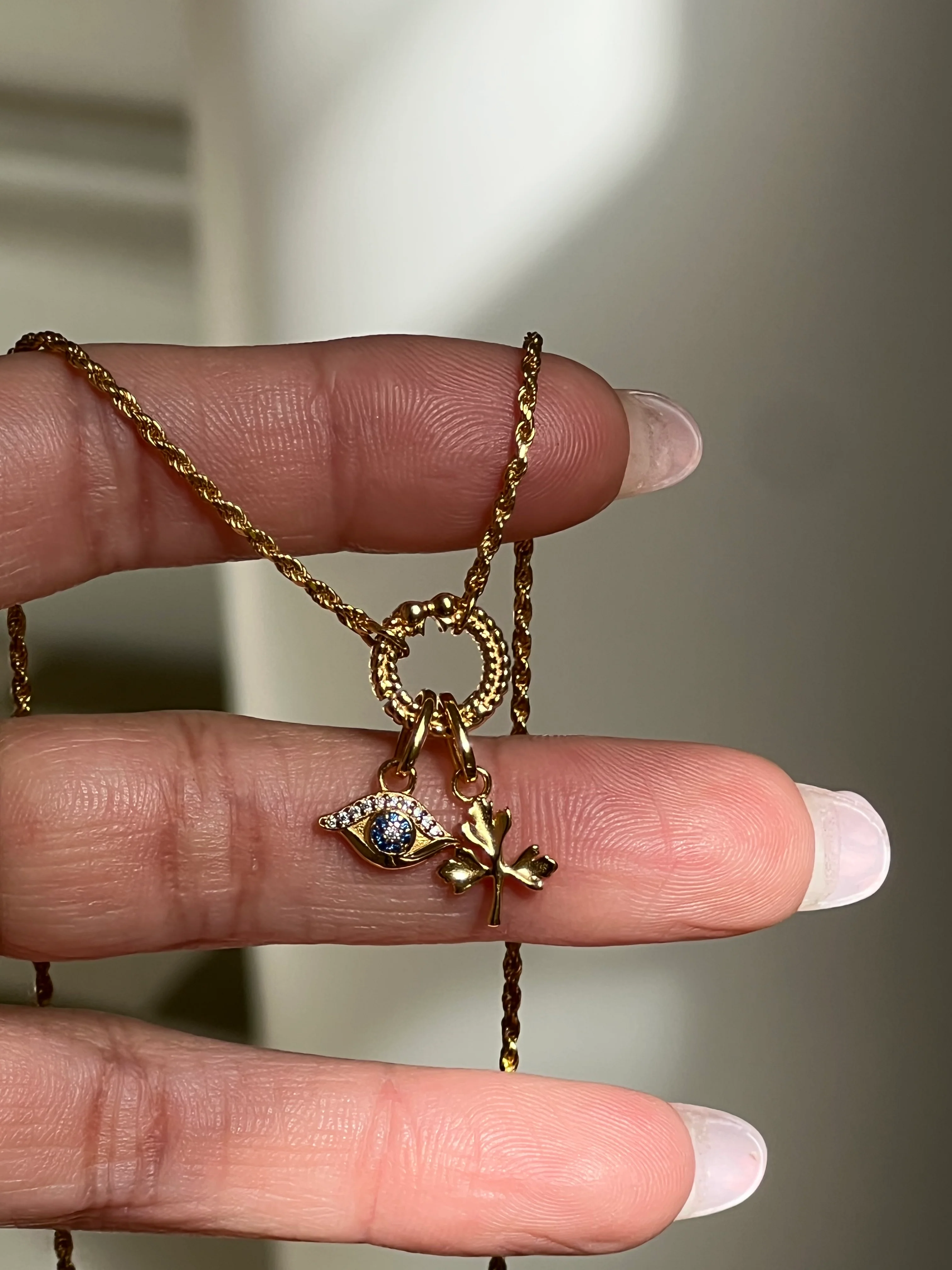 Solid Gold Coriander Charm - Image 3