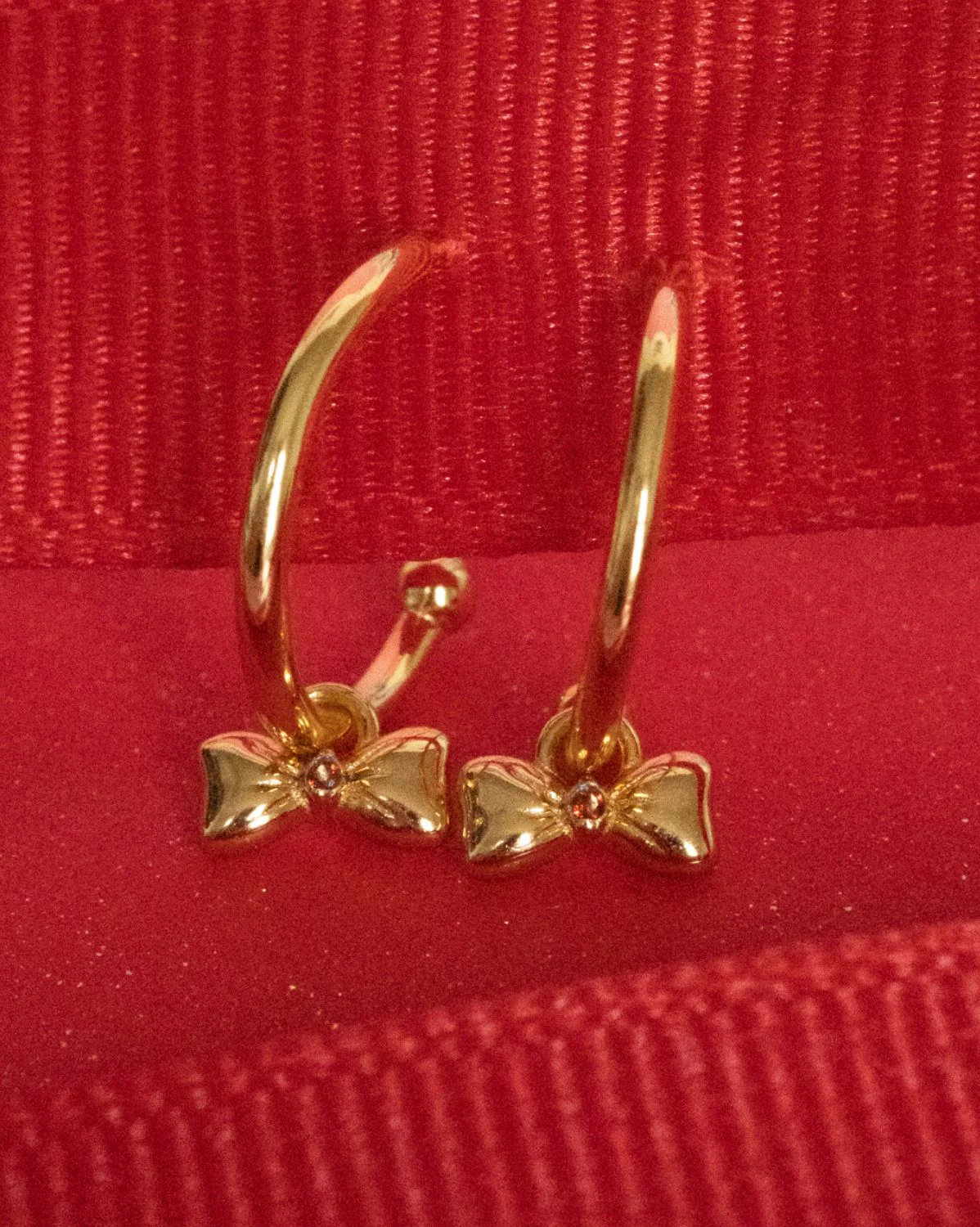 A Witch's Bow Charm Hoops - Image 2