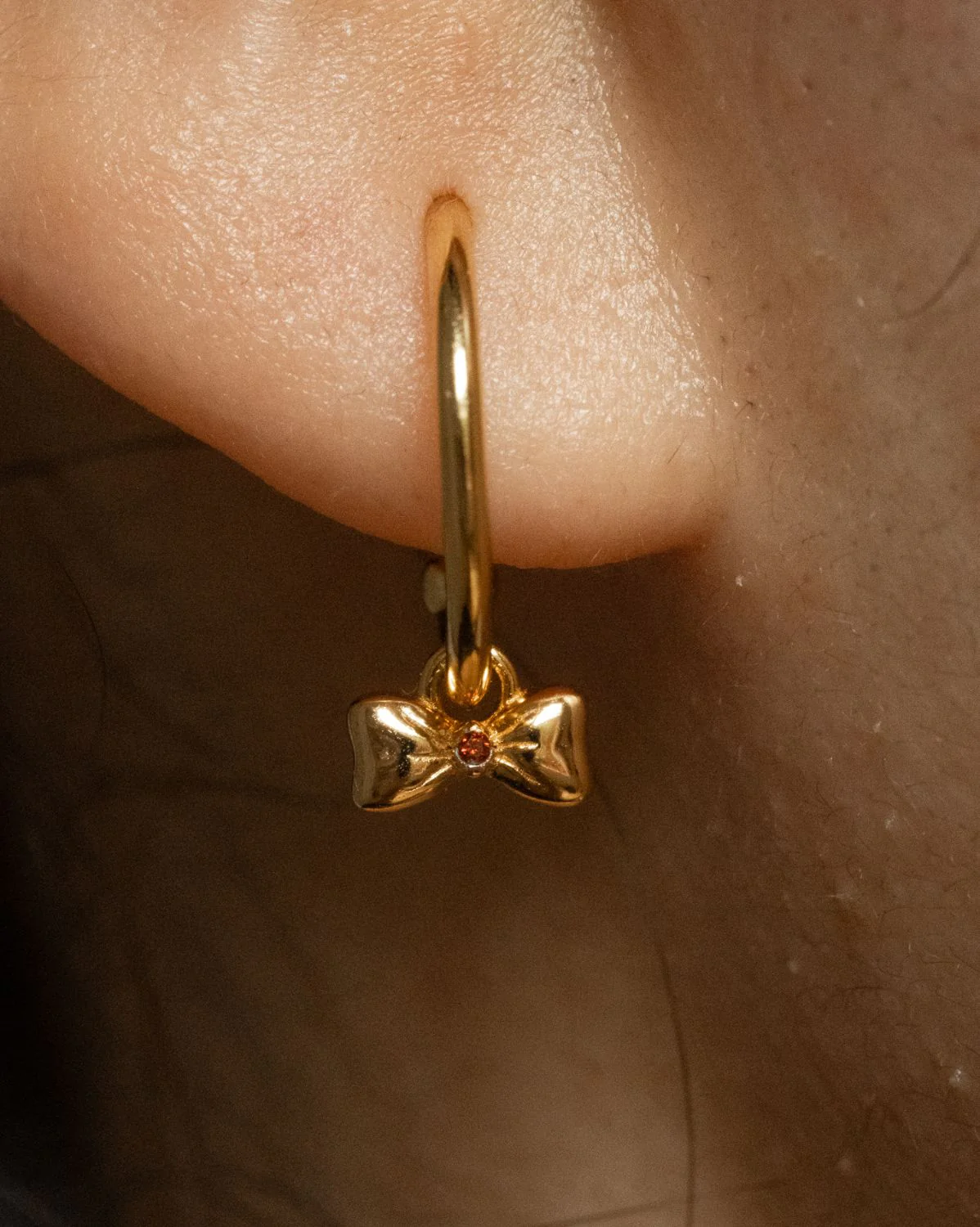 A Witch's Bow Charm Hoops - Image 3