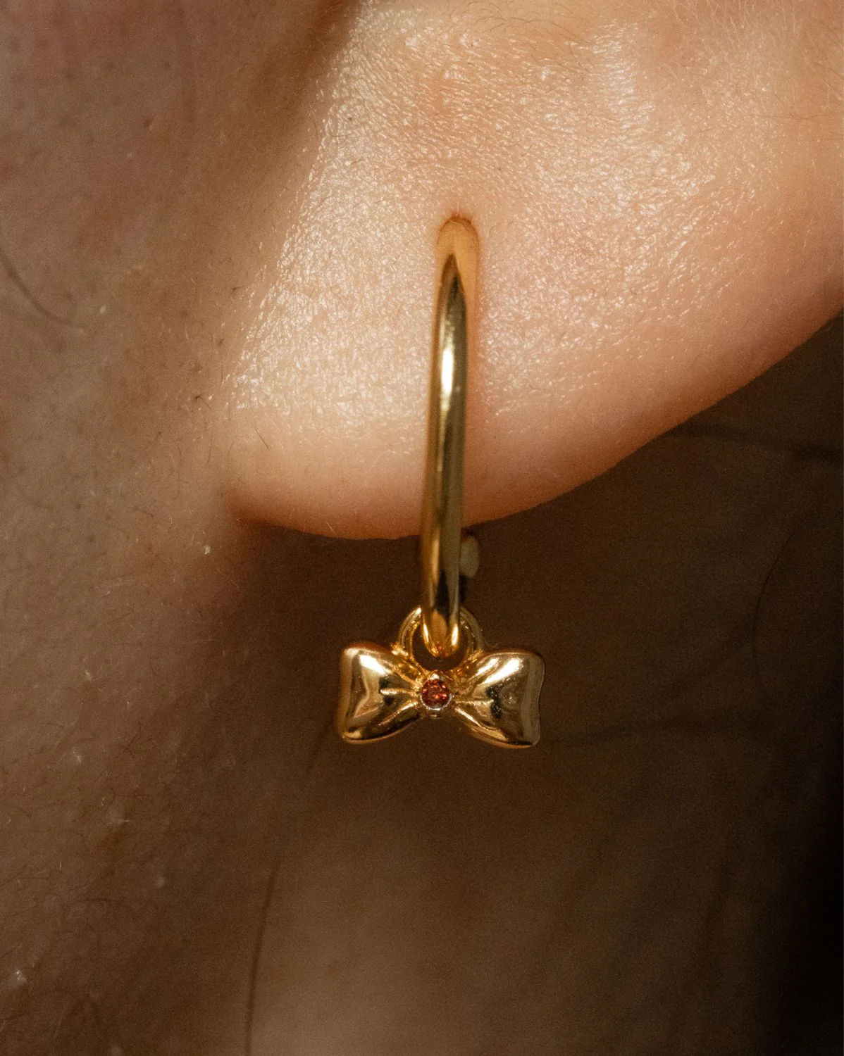 A Witch's Bow Charm Hoops - Image 4