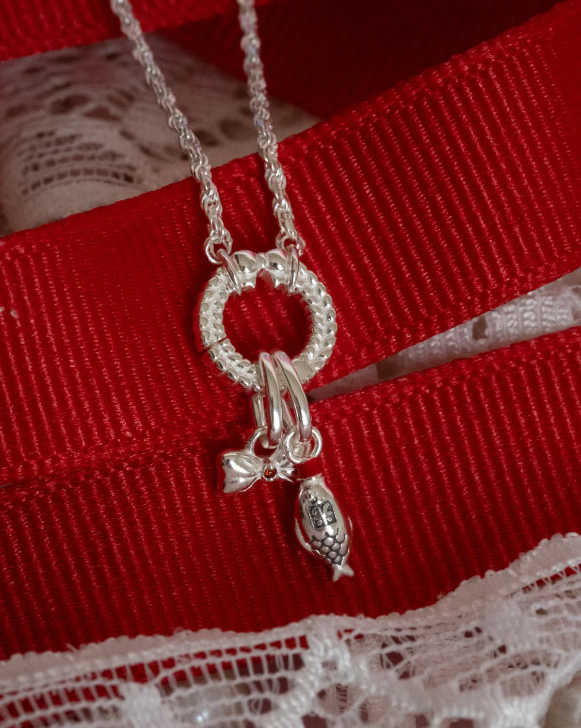 A Witch's Bow Charm - Sterling Silver - Image 3