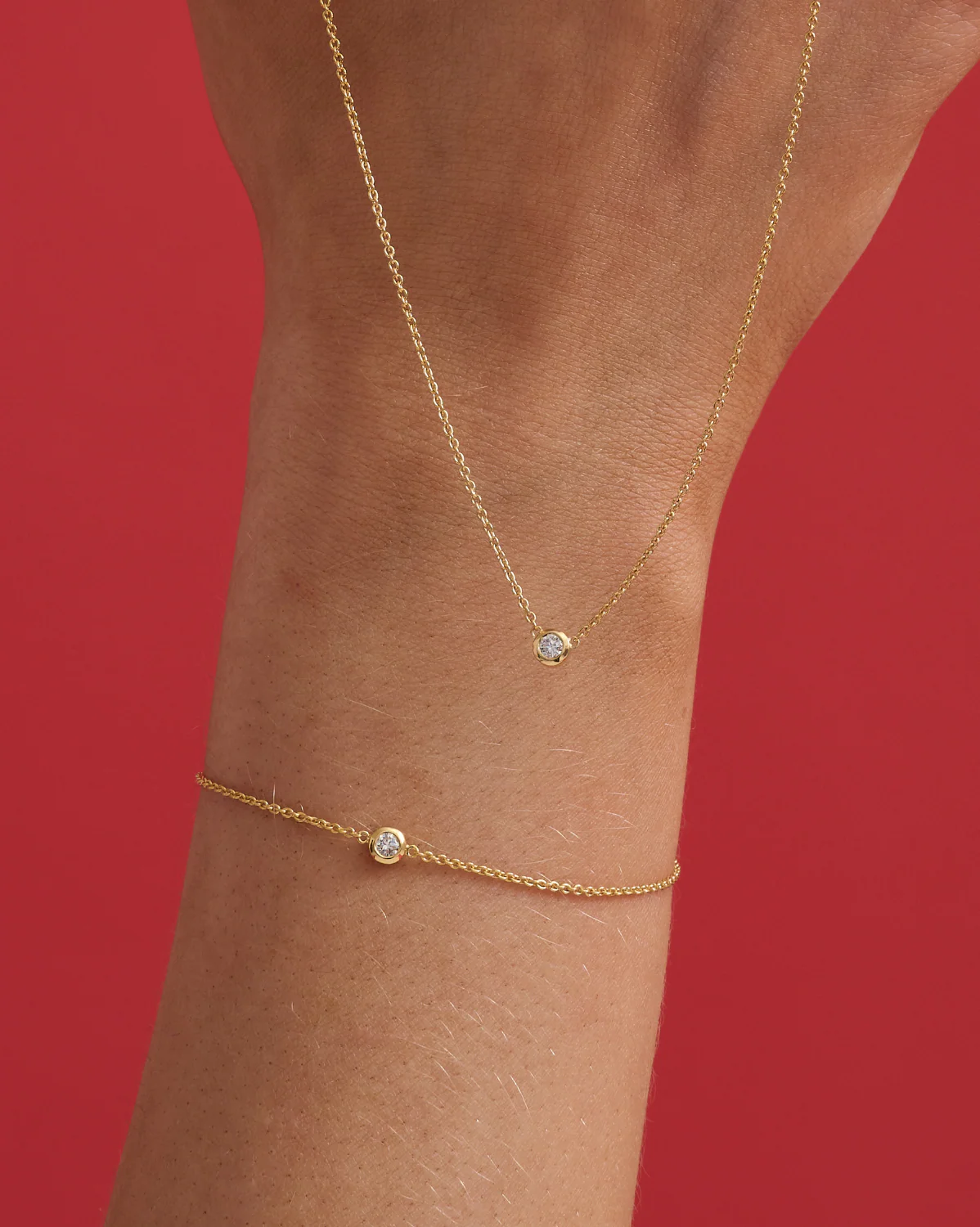 Aarre Bezel Diamond Solid Gold Bracelet - Image 5