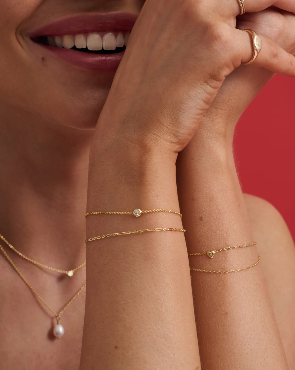 Aarre Bezel Diamond Solid Gold Bracelet - Image 6