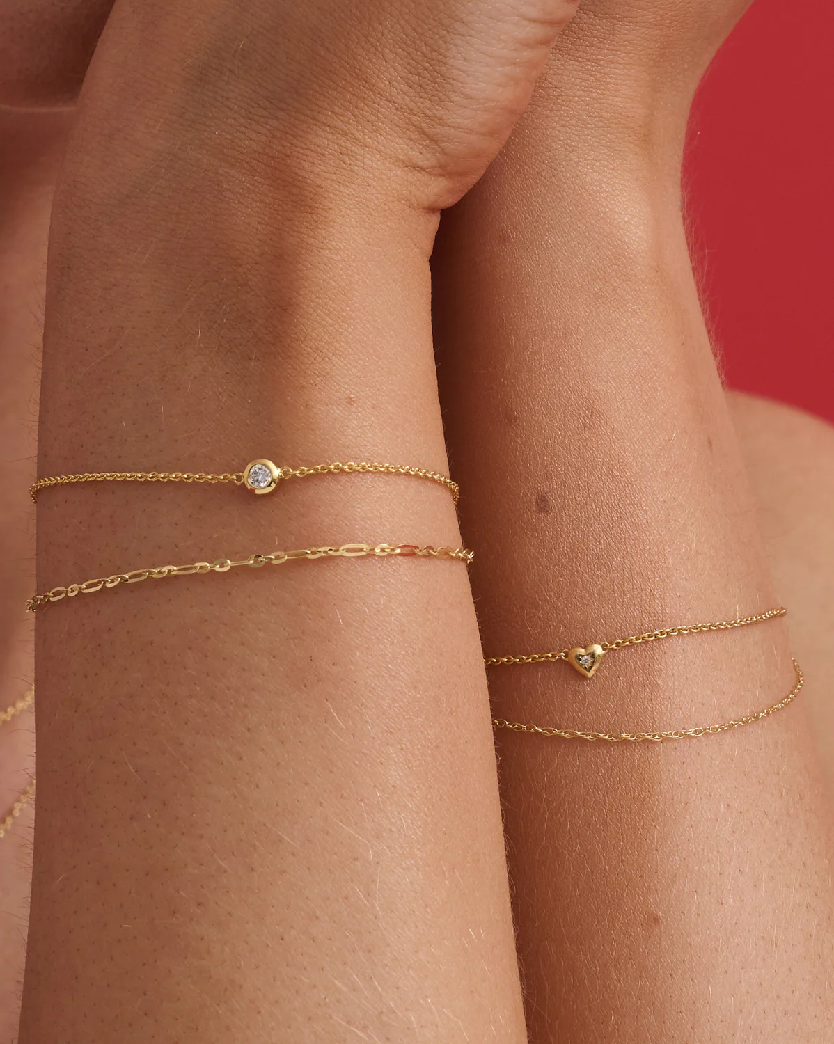 Aarre Bezel Diamond Solid Gold Bracelet - Image 8
