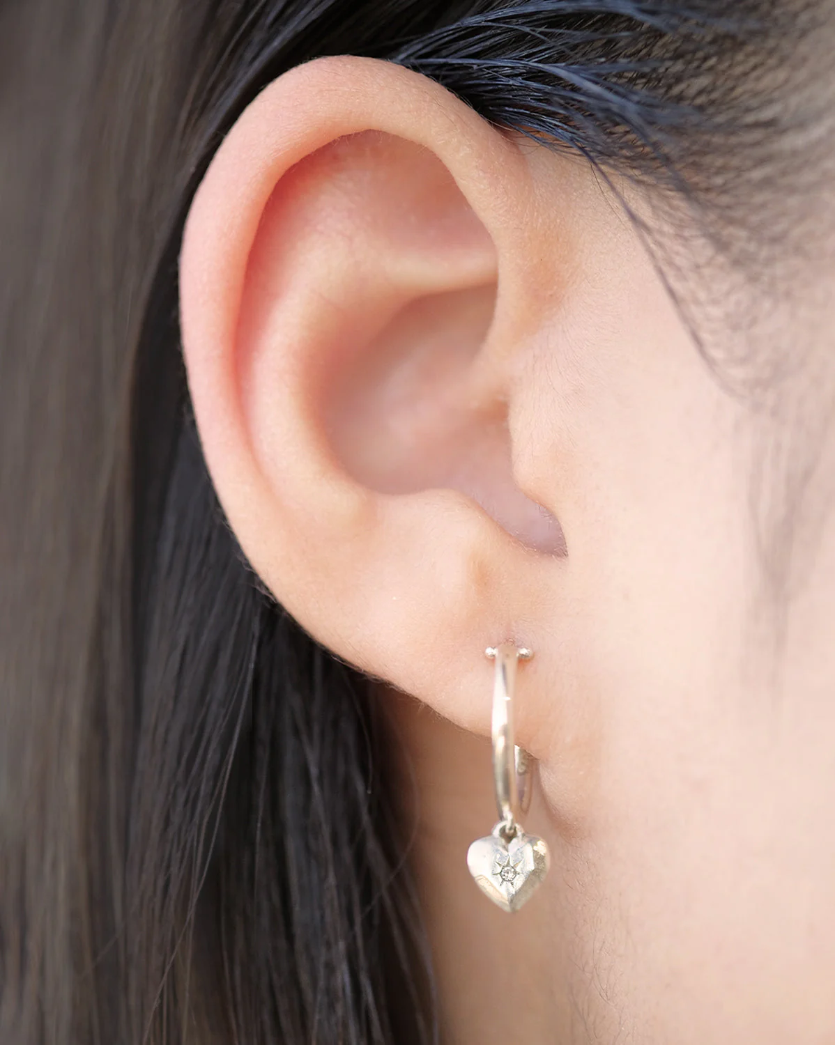 Aiko Heart Hoops - Sterling Silver - Image 4