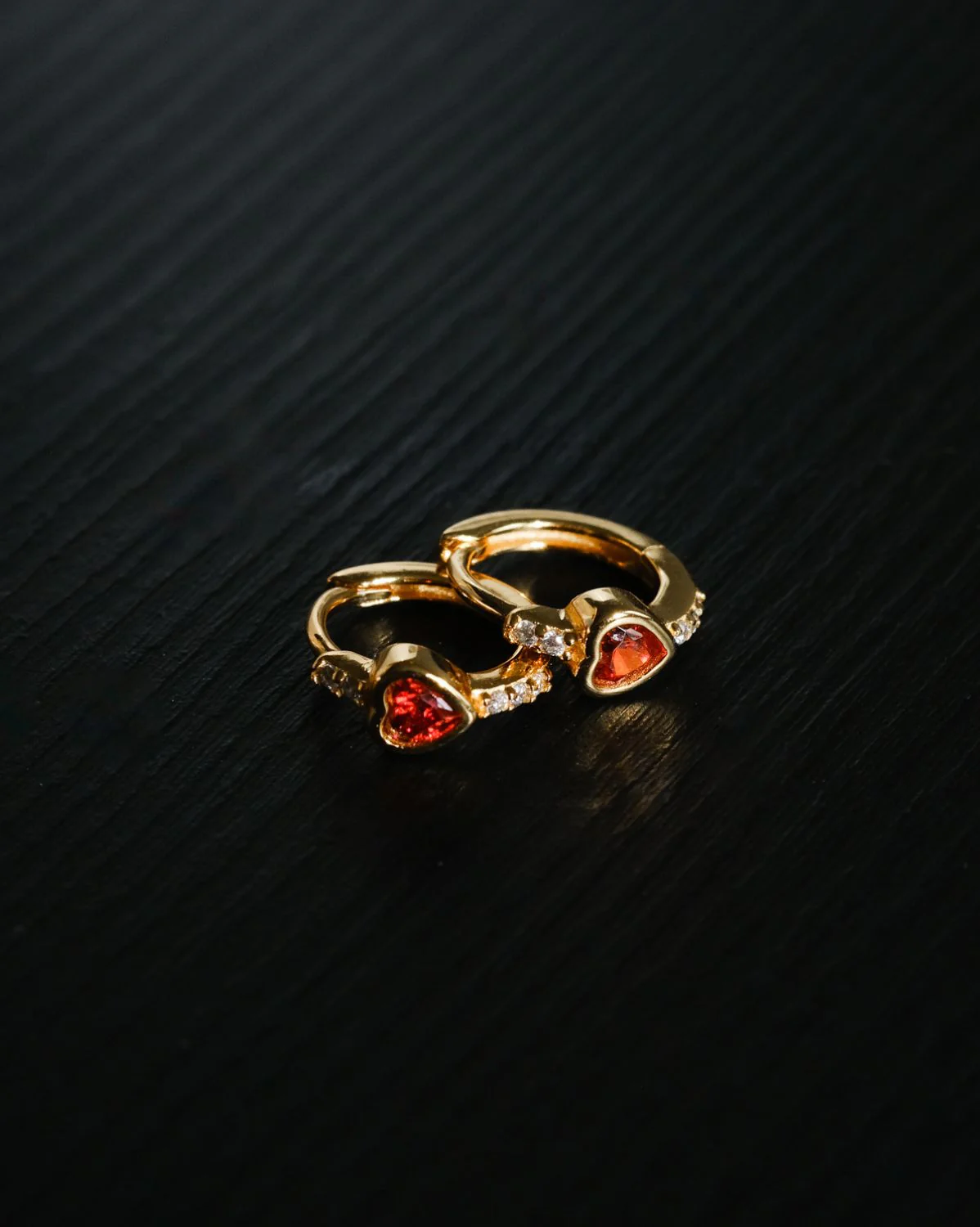 Aiko Red Heart Hoops - Image 3