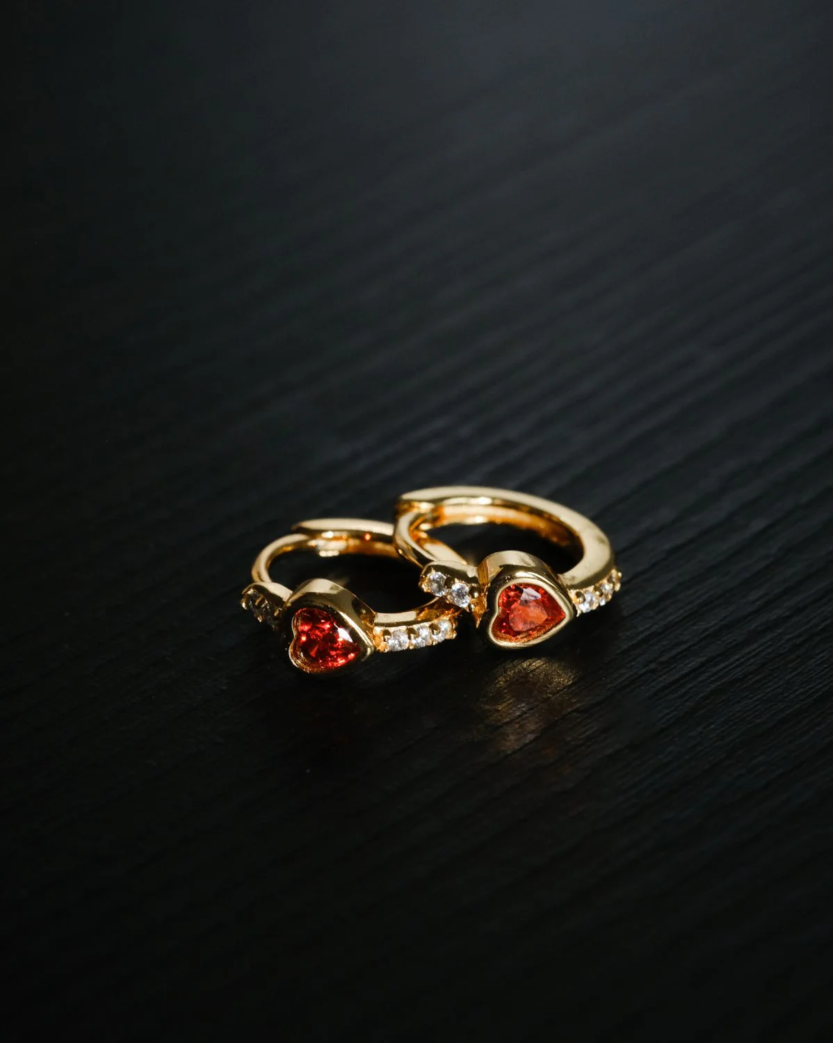 Aiko Red Heart Hoops - Image 6