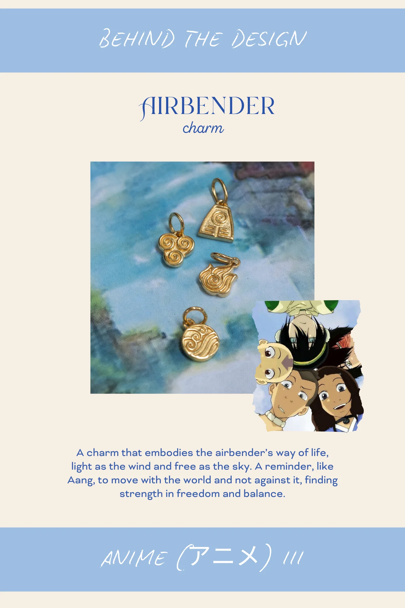 Solid Gold Airbender Charm - Image 6