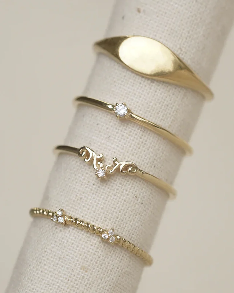 Alice Solid Gold Wishbone Ring - Image 3