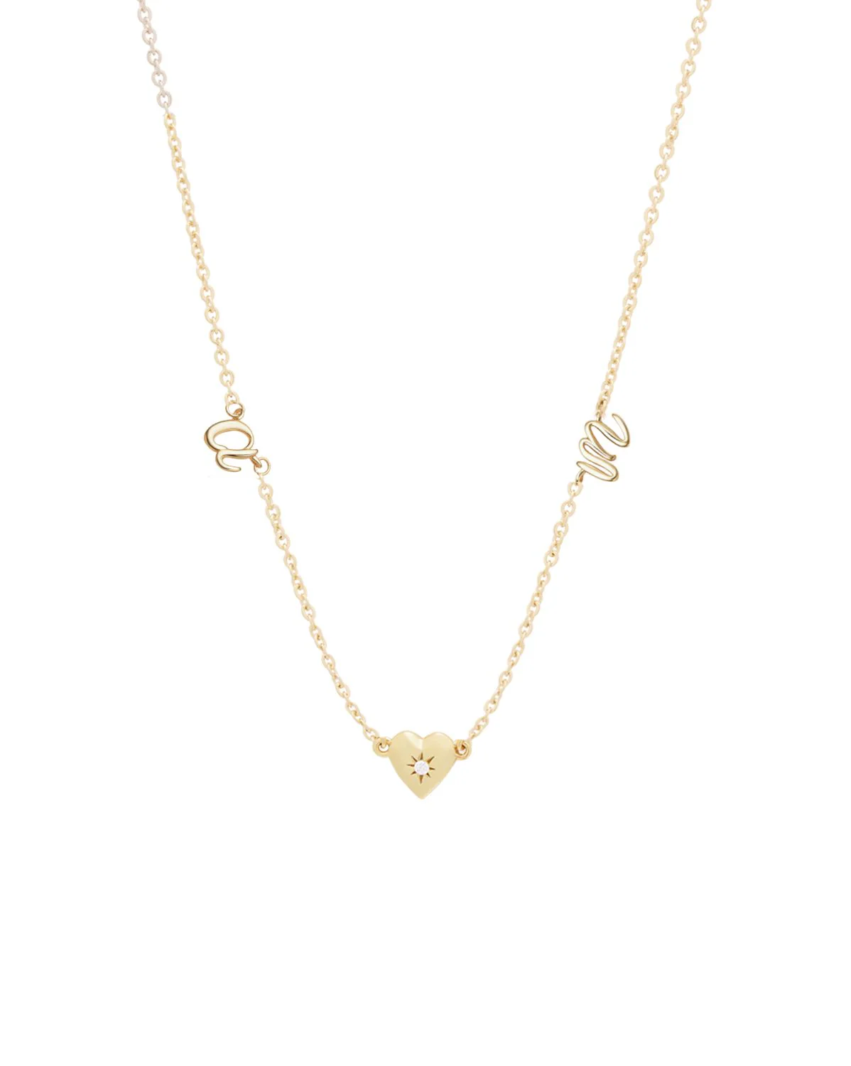 Amour Cursive Initial Necklace