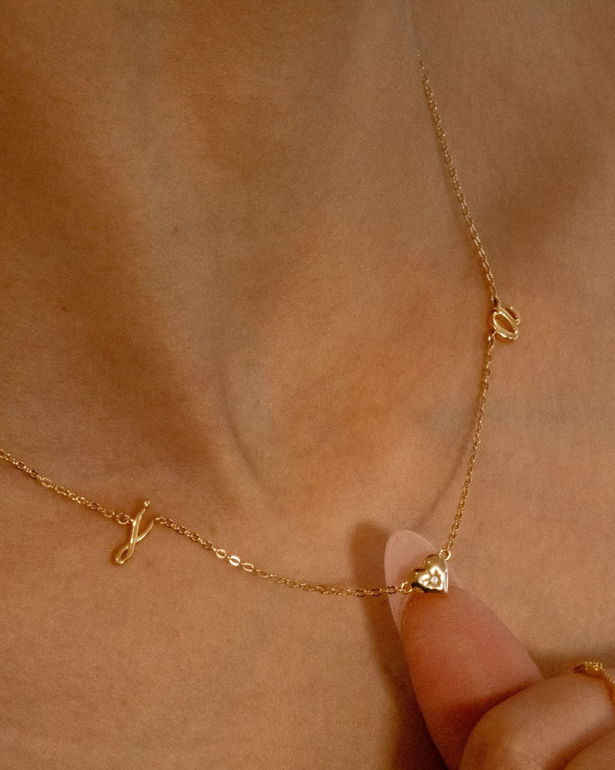 Amour Cursive Initial Necklace - Image 4