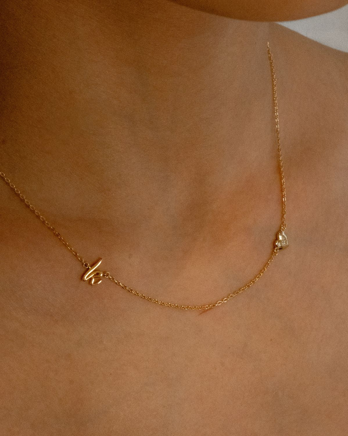Amour Cursive Initial Necklace - Image 5