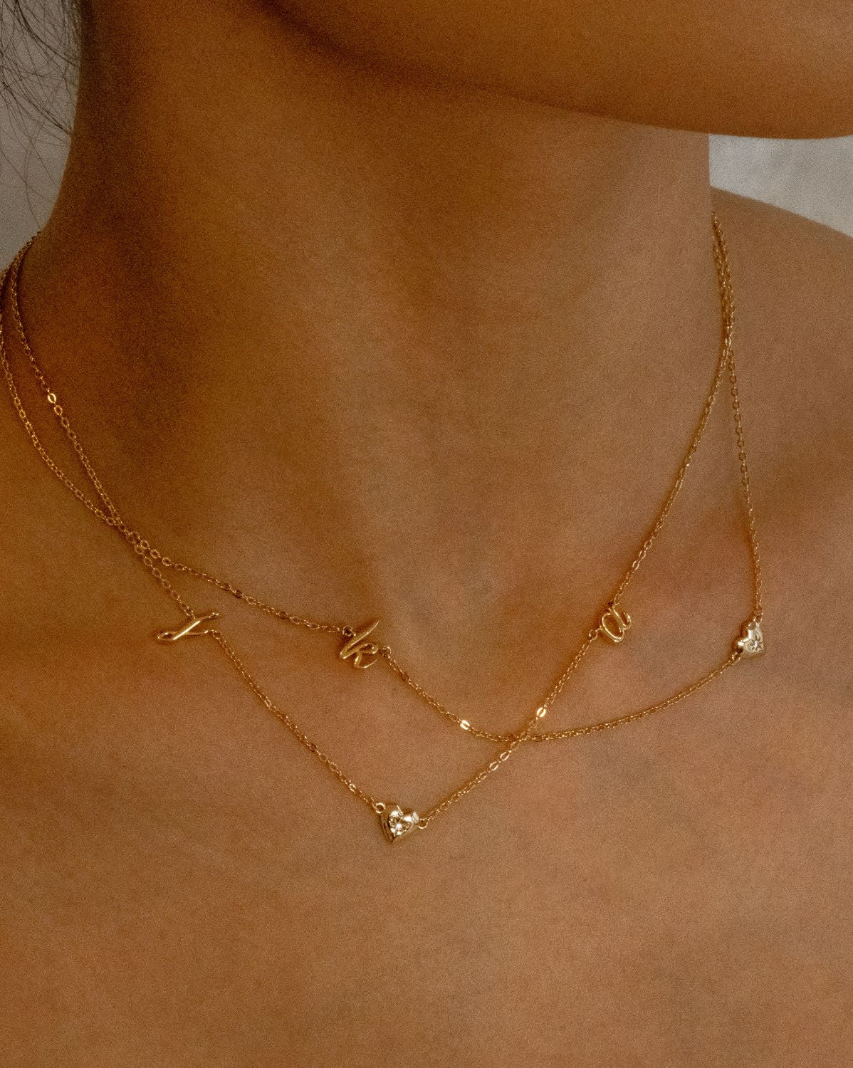 Amour Cursive Initial Necklace - Image 6