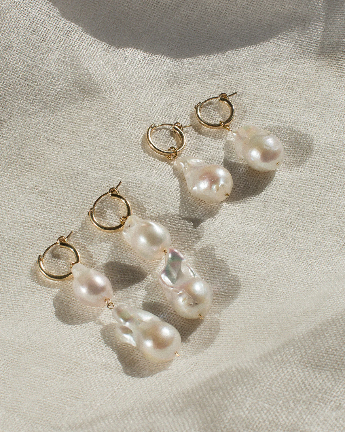 Aphrodite Baroque Pearl Earrings (Single Pearl) - Image 3