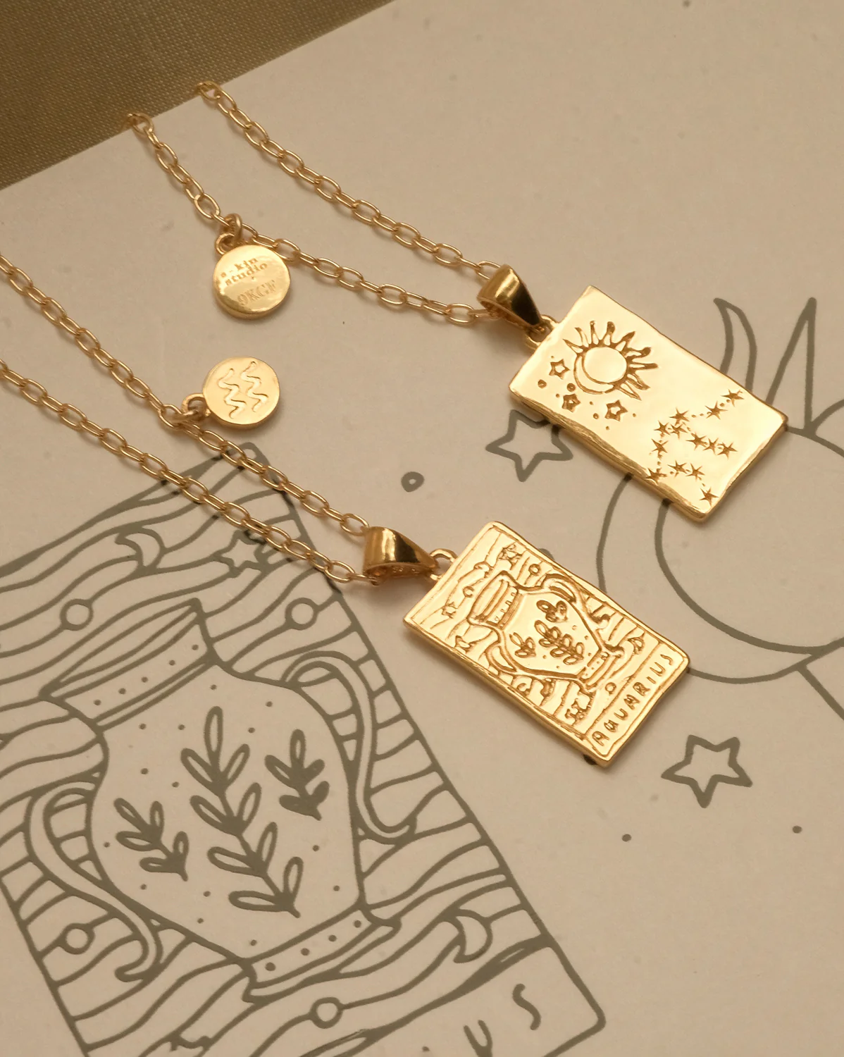 Aquarius Zodiac Pendant - Image 4