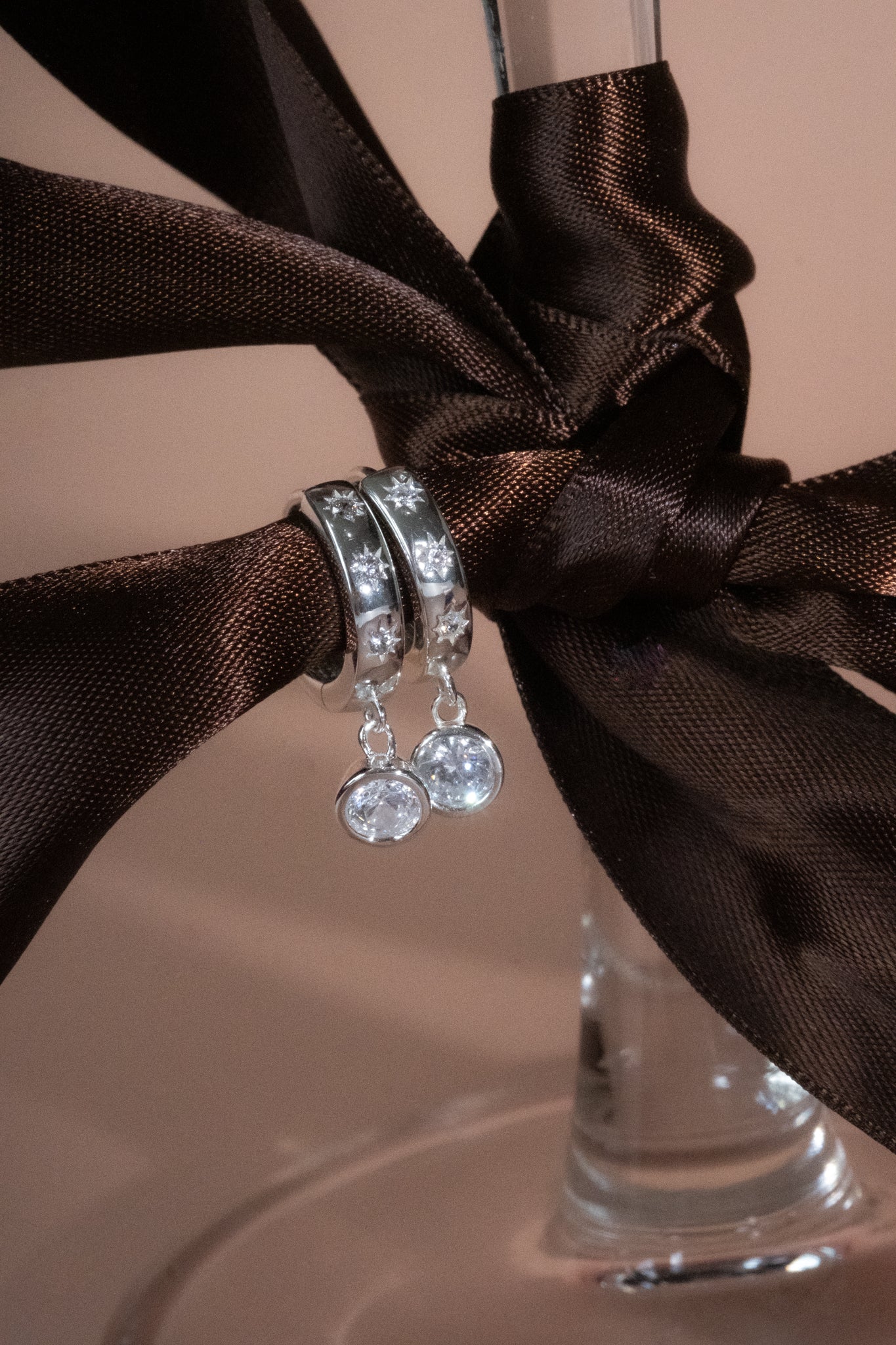Arie Reversible Bezel Starburst Hoops - Sterling Silver - Image 4