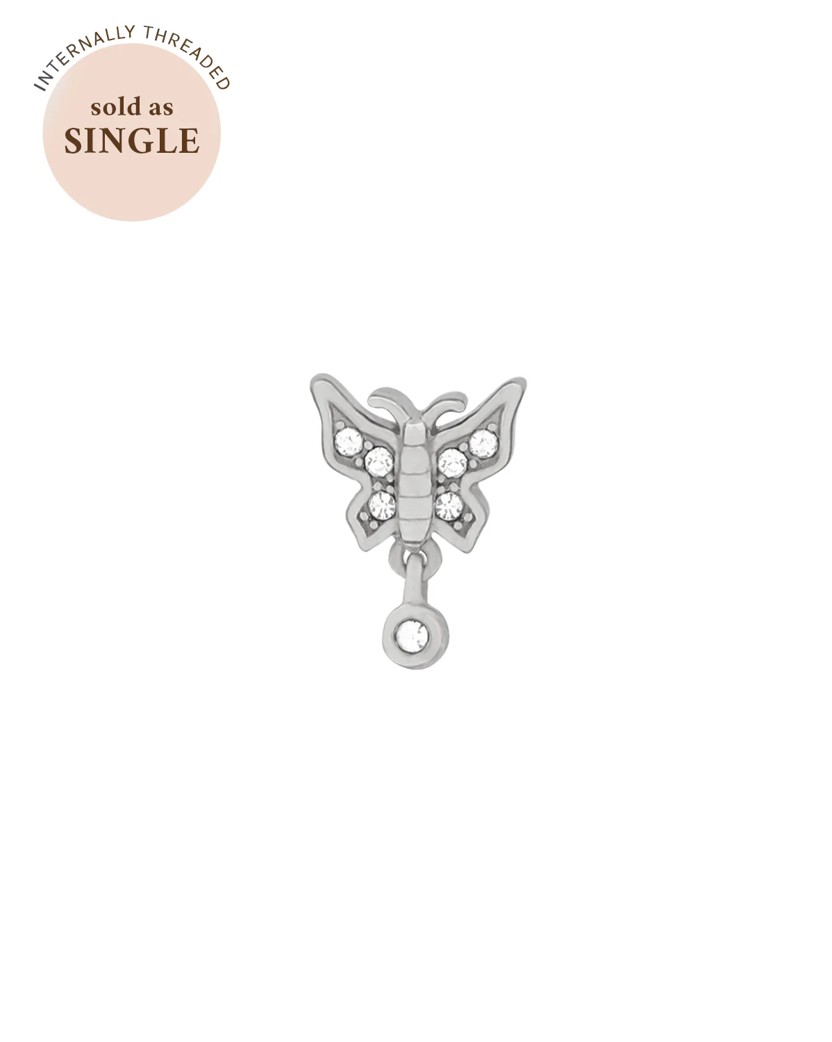 Athalia Butterfly Stud - Sterling Silver - Image 5