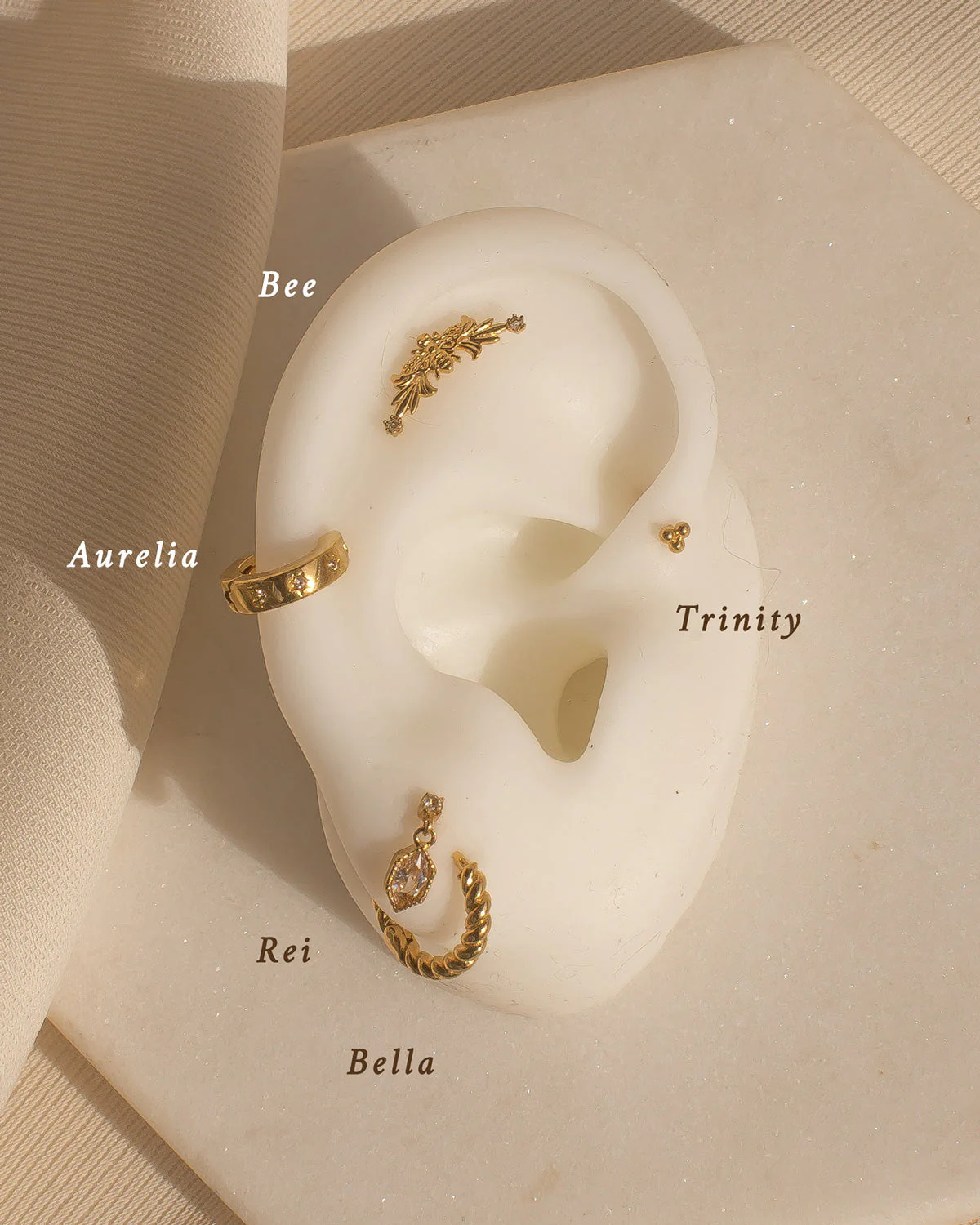 Aurelia Gemstone Huggie Hoops - Image 6