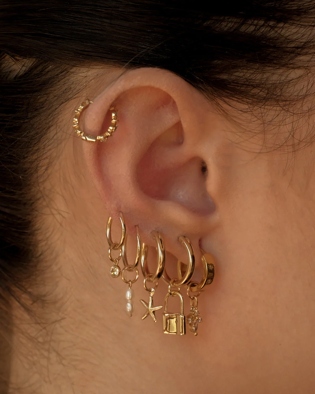 Aurora Bold Gemstone Hoops - Image 6